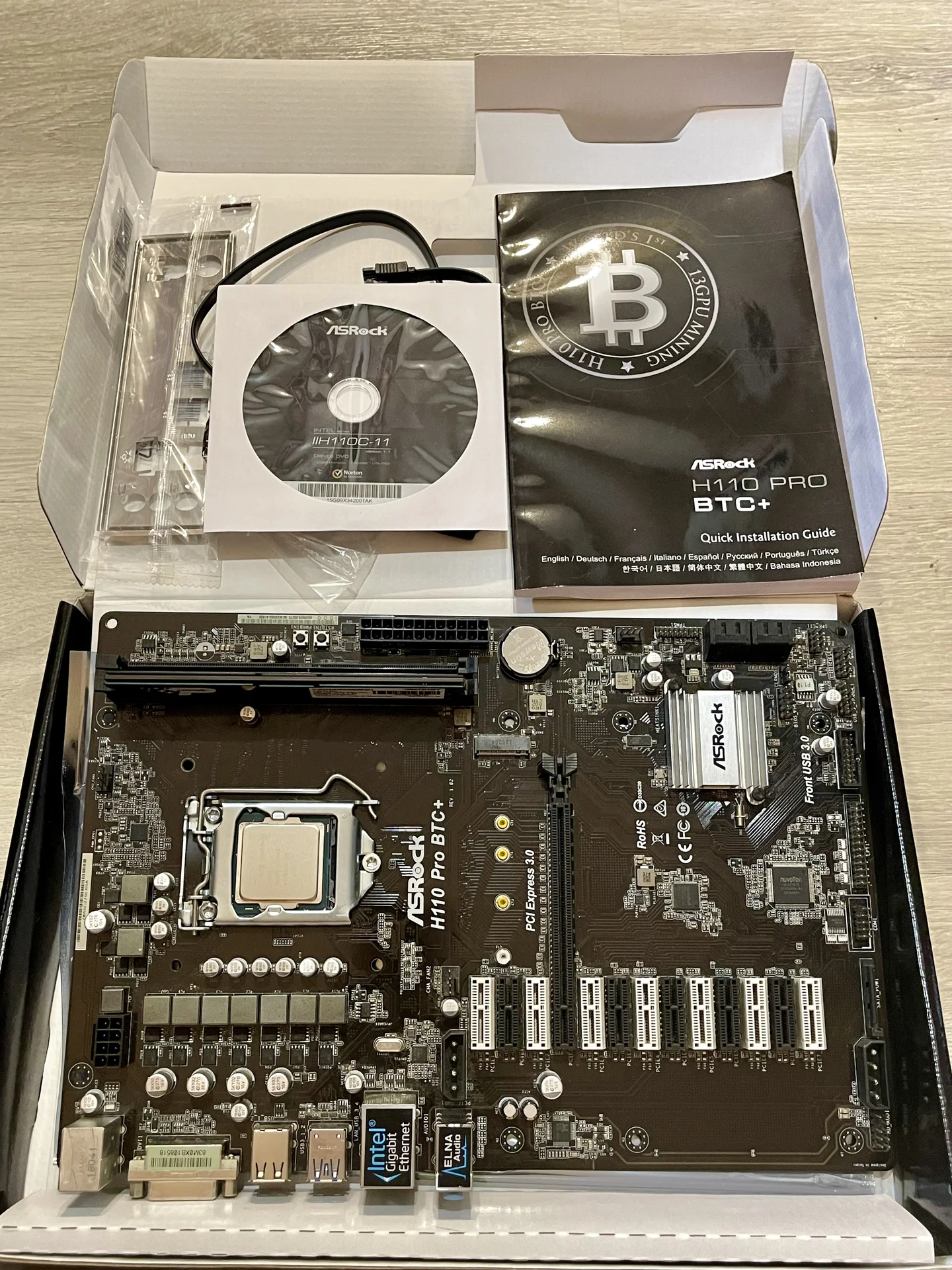 Материнская плата Asrock H110 PRO BTC + - миниатюра 5