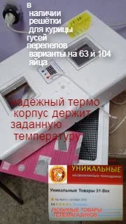 инкубаторы на 63 и 104 яйца с автопереворотом - миниатюра 3