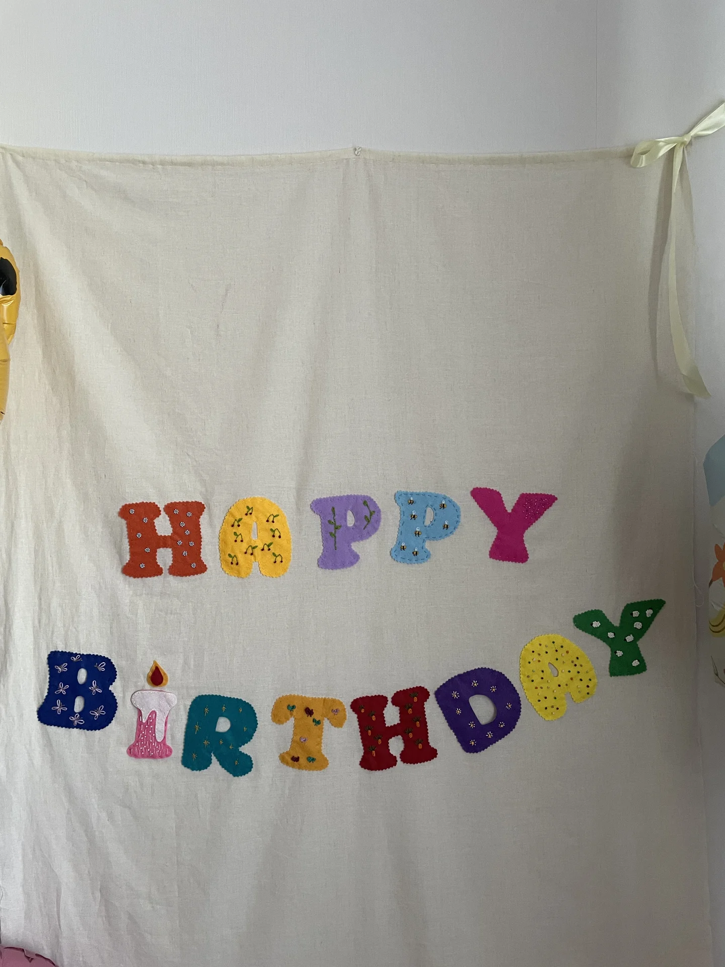 Тканевый баннер happy birthday - миниатюра 2