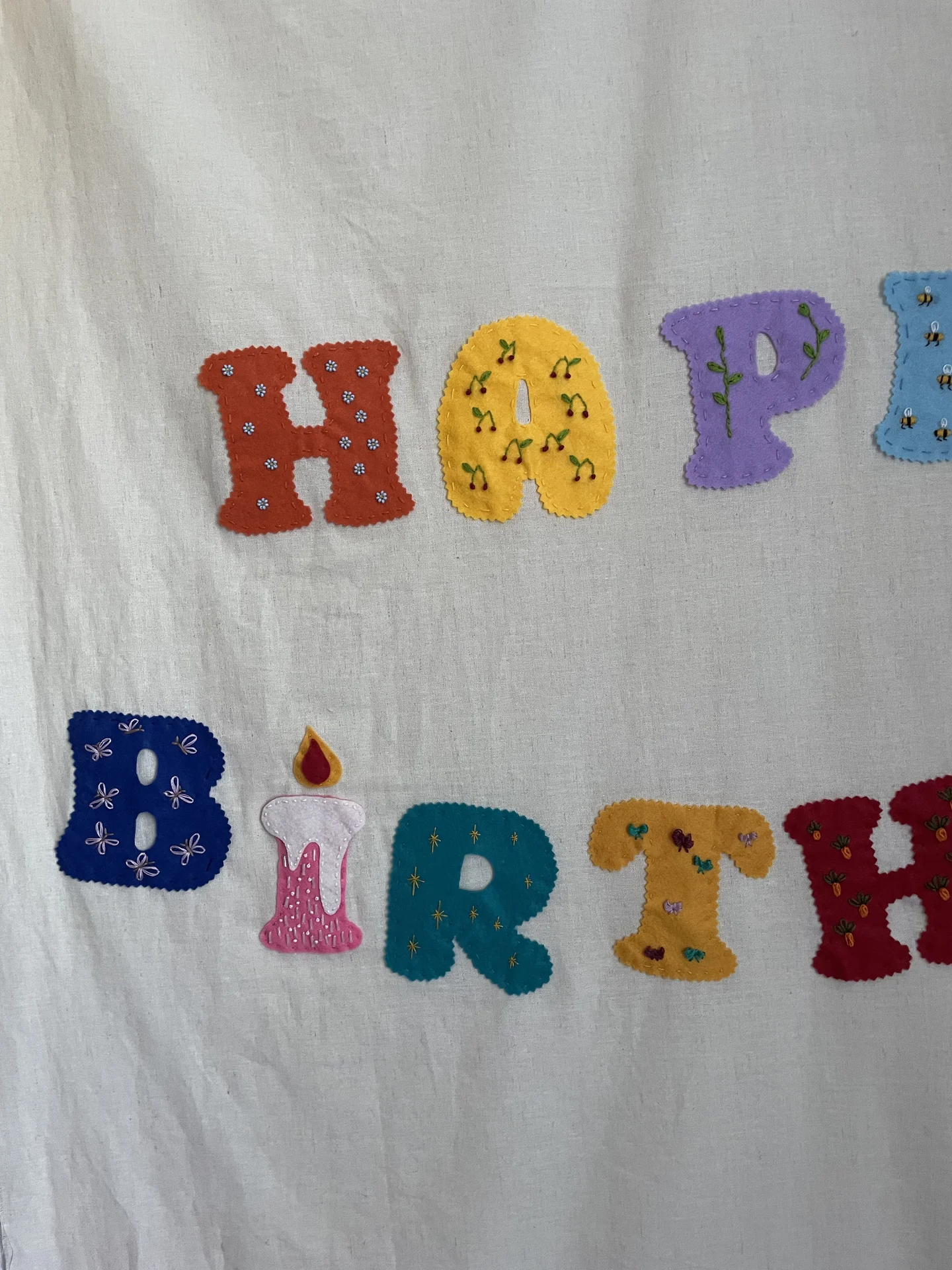 Тканевый баннер happy birthday - миниатюра 3