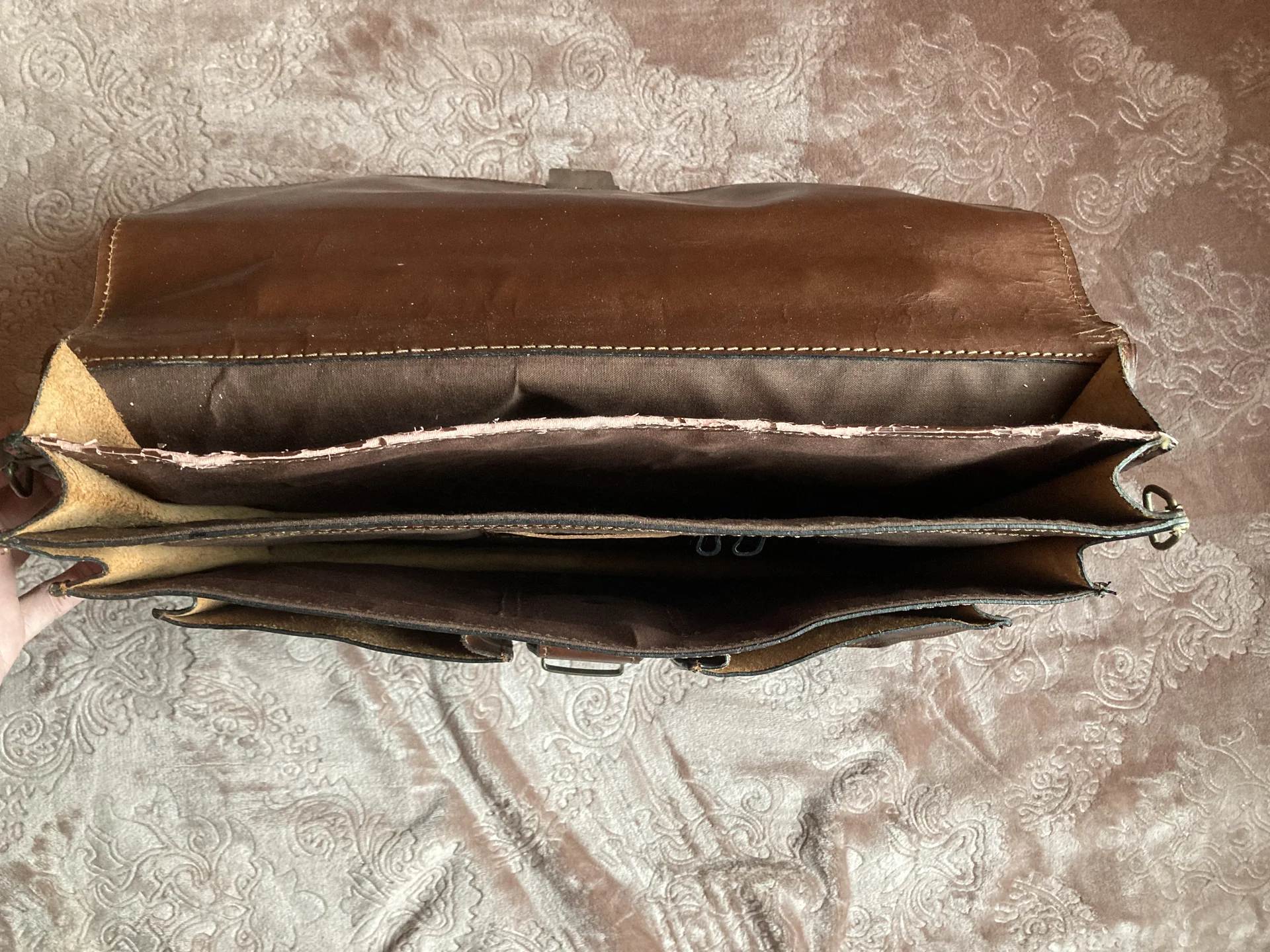 Massimo Dutti кожаный портфель винтаж - миниатюра 3