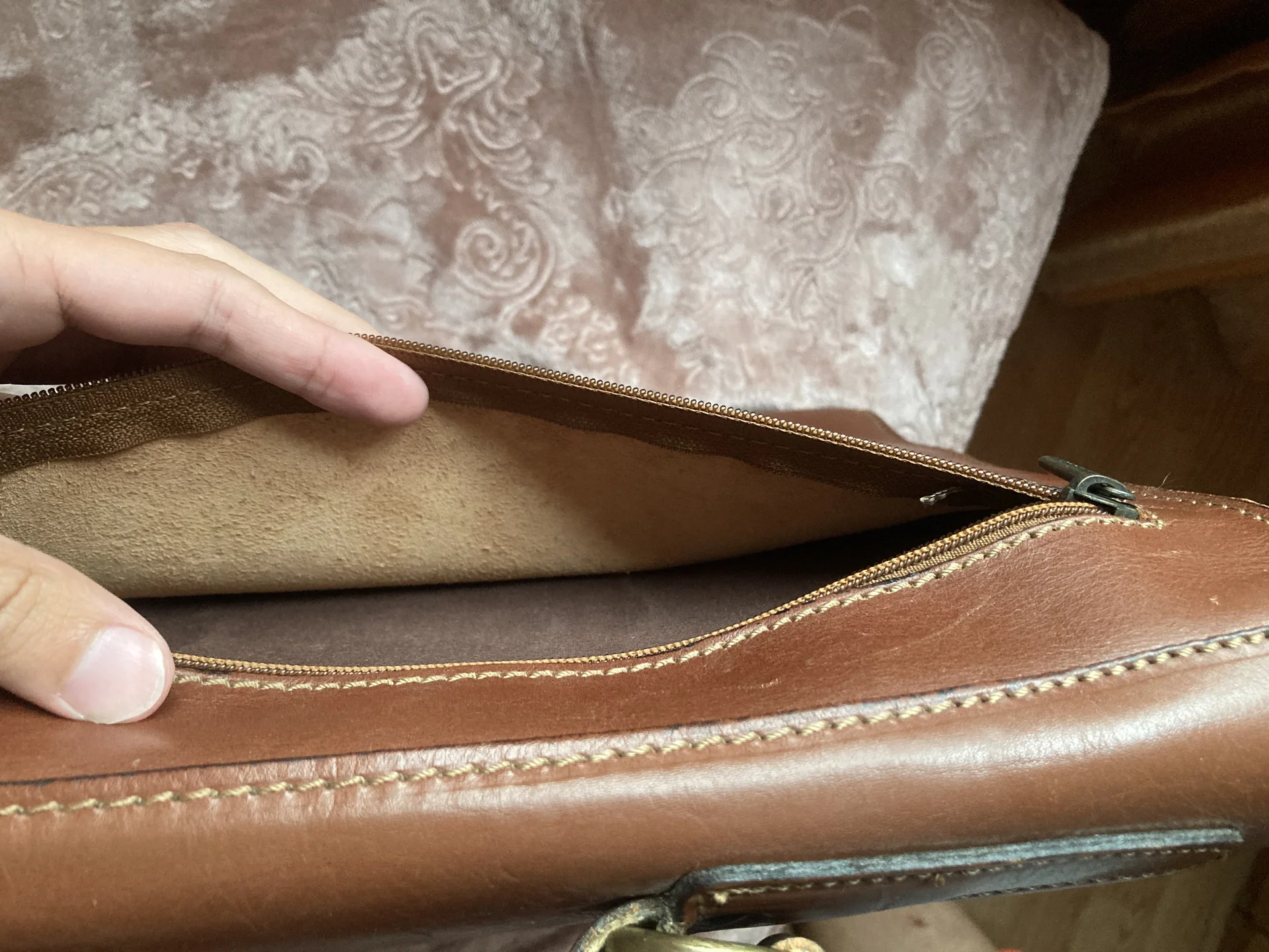 Massimo Dutti кожаный портфель винтаж - миниатюра 5