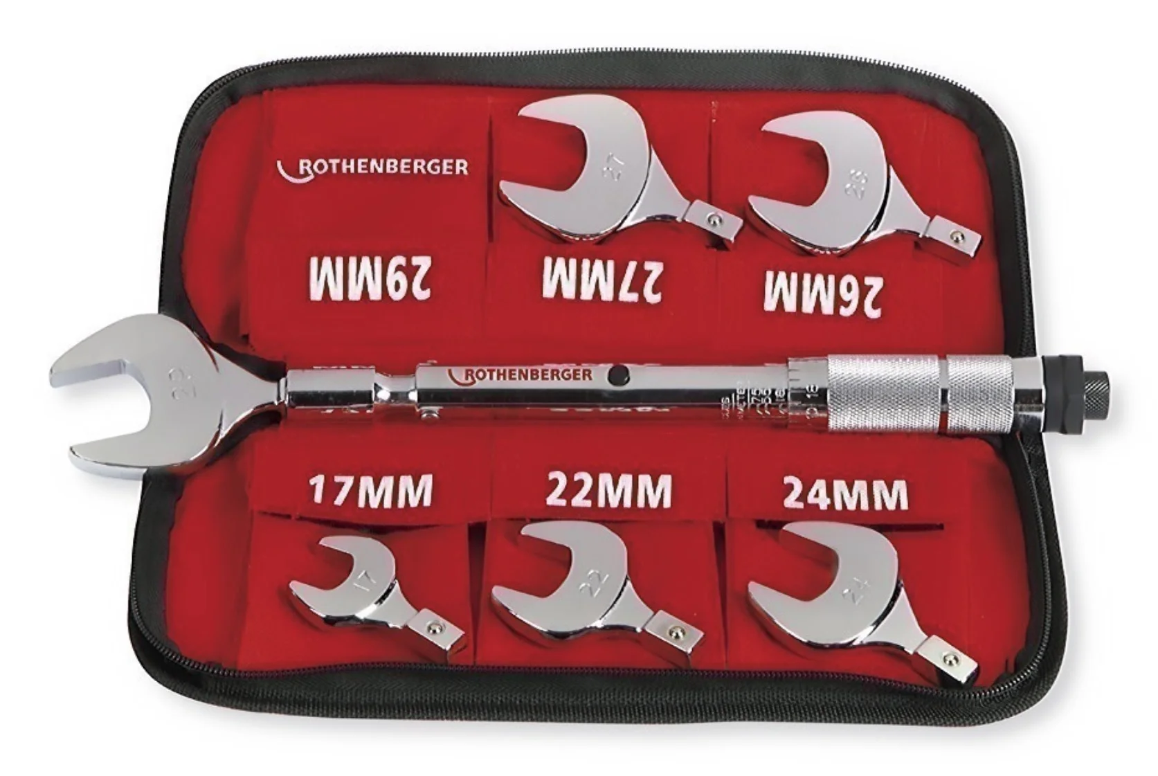 Набор динамометрических ключей 17, 22, 24, 26, 27, 29 мм ROTHENBERGER (в чехле)