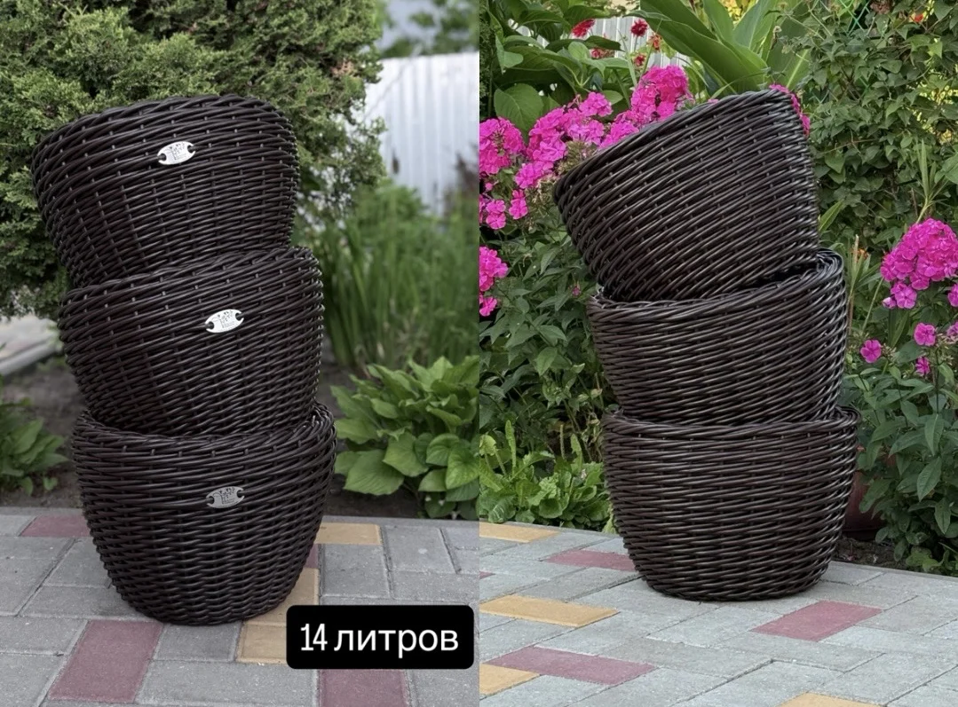 Кашпо из ротанга - миниатюра 6