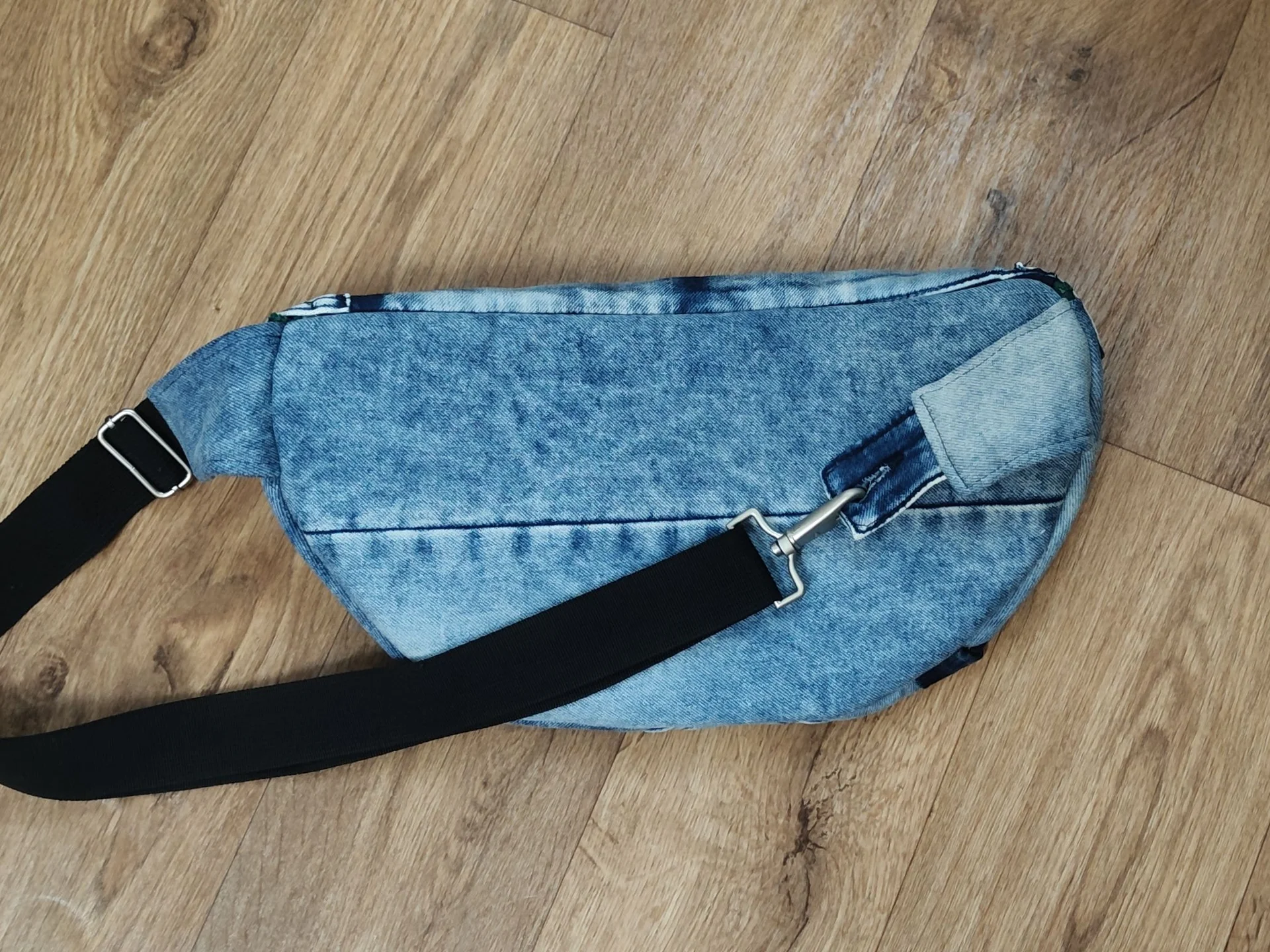 Бананка кросcбоди XXL Denim urban hand made - миниатюра 2