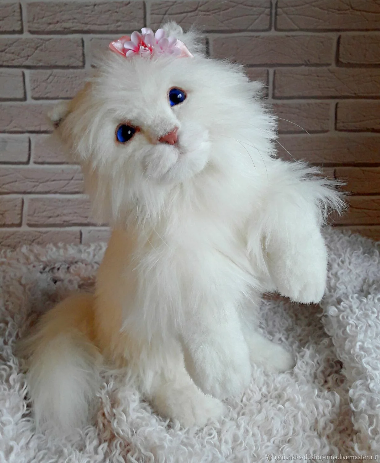 Мягкие игрушки: Реалистичная игрушка котёнок - миниатюра 6