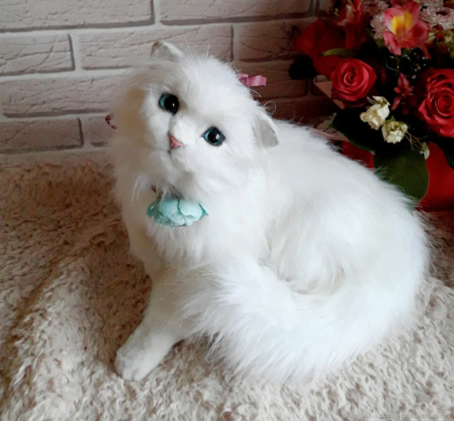 Мягкие игрушки: Реалистичная мягкая игрушка кошка. - миниатюра 9