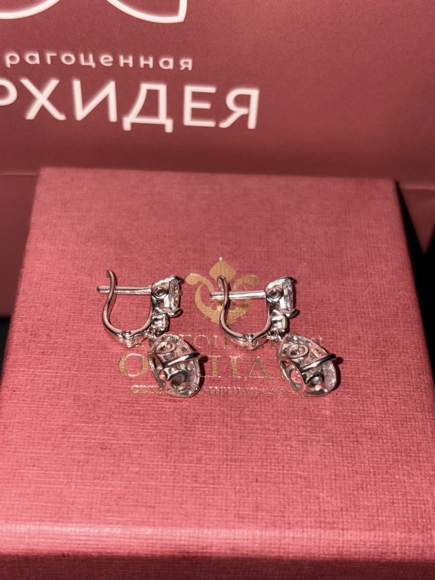 Серьги из серебра 925 пробы с фианитами - миниатюра 4
