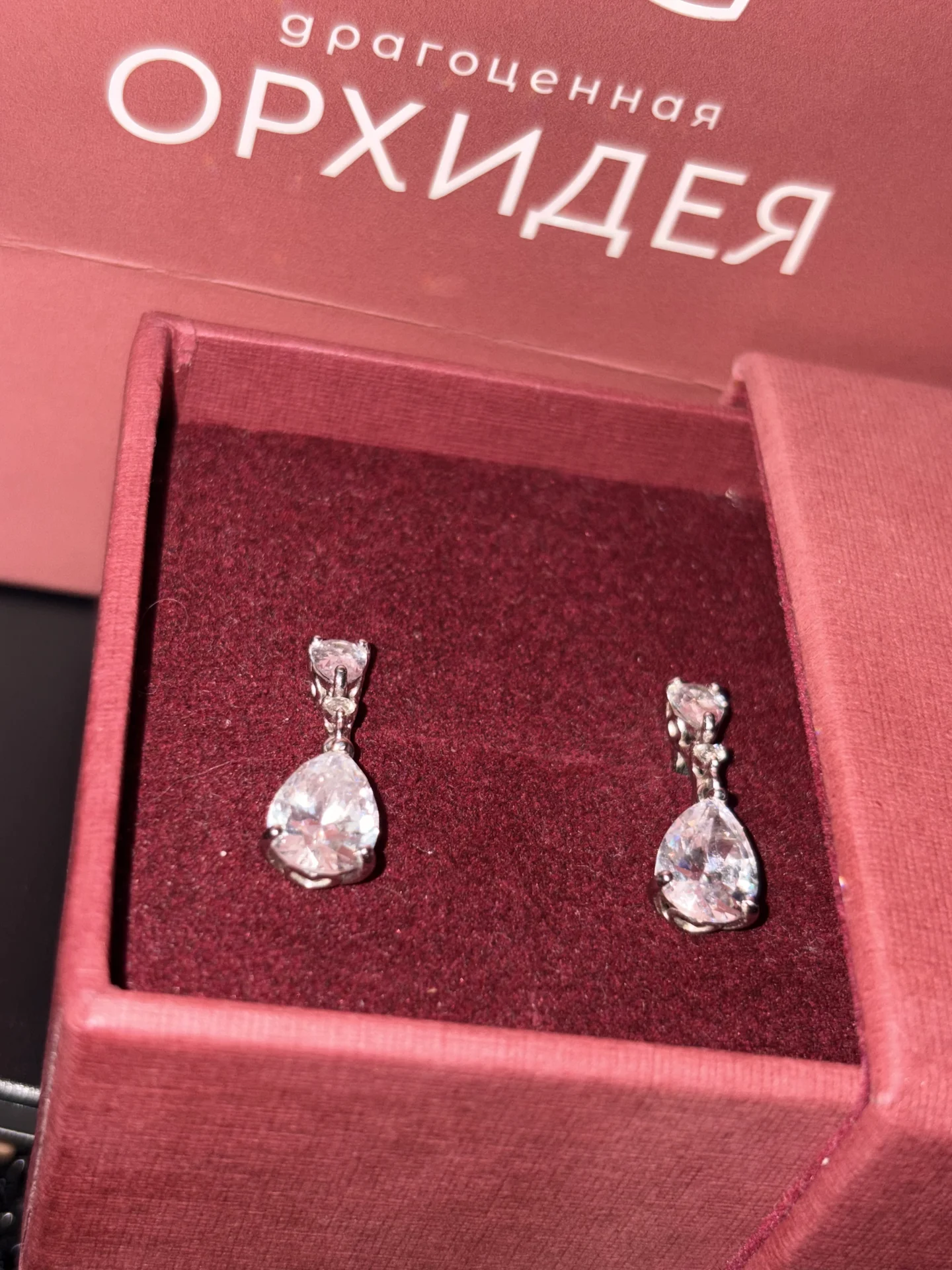Серьги из серебра 925 пробы с фианитами - миниатюра 5