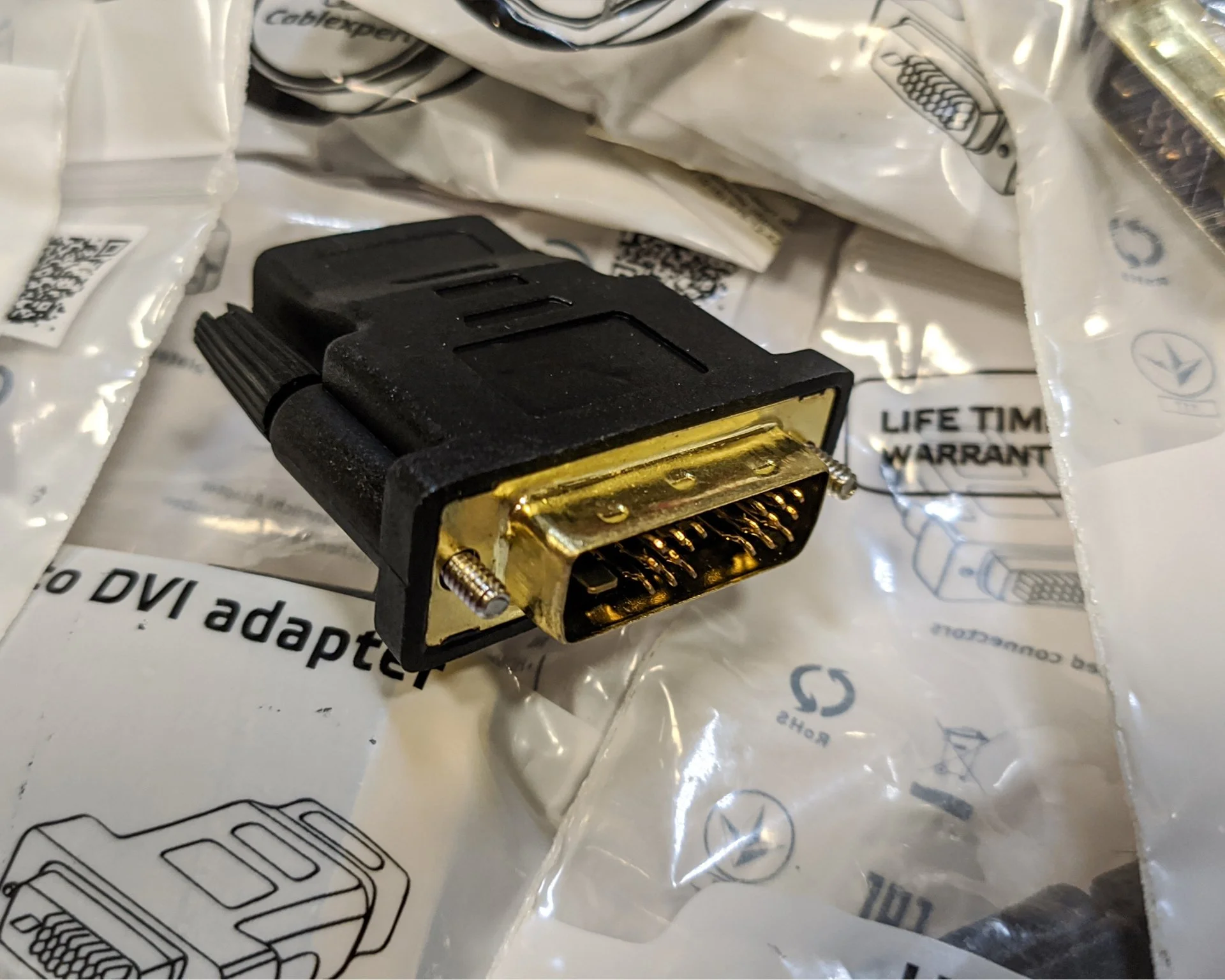 Переходник адаптер DVI-D (m) / HDMI (f) - миниатюра 3