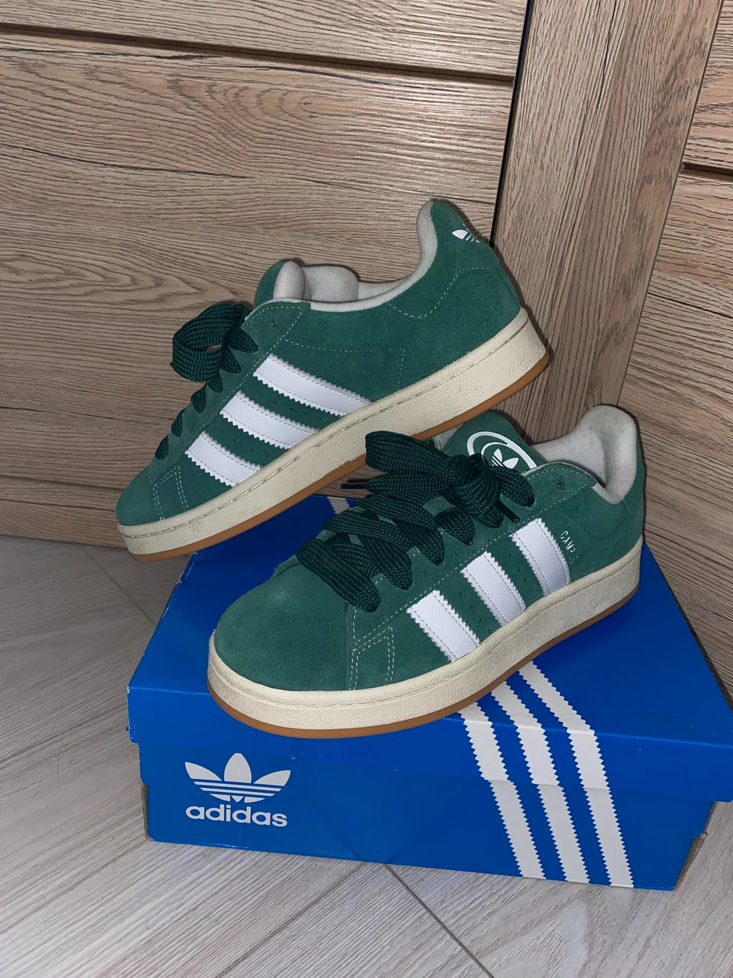 Подростковые кроссовки adidas campus зеленые 00s - миниатюра 3