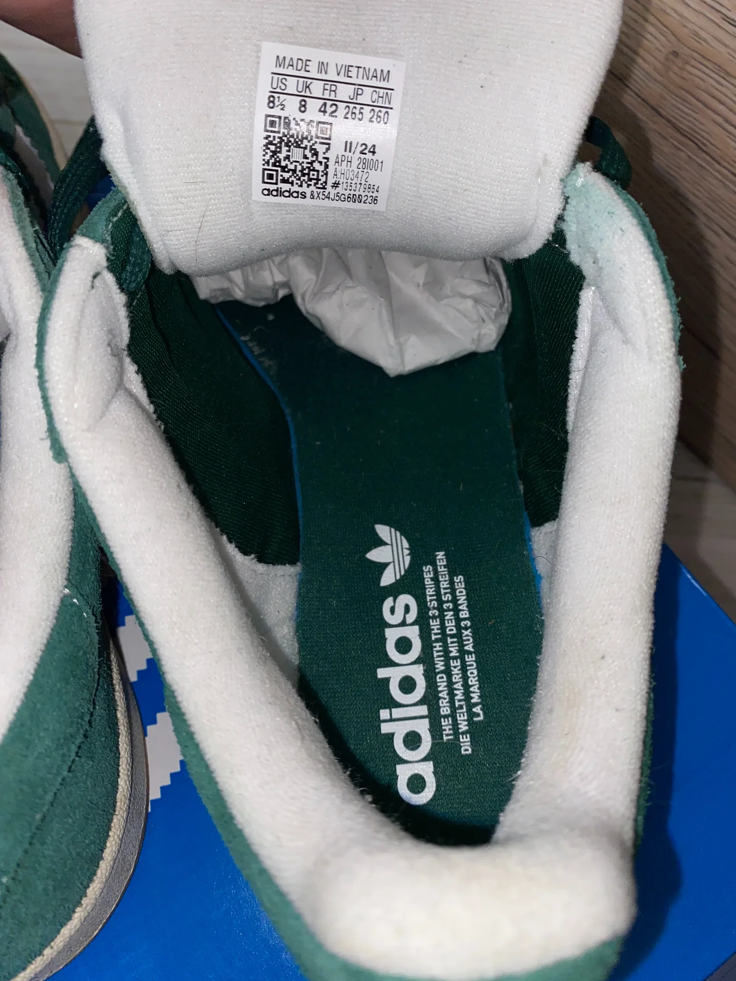 Подростковые кроссовки adidas campus зеленые 00s - миниатюра 5