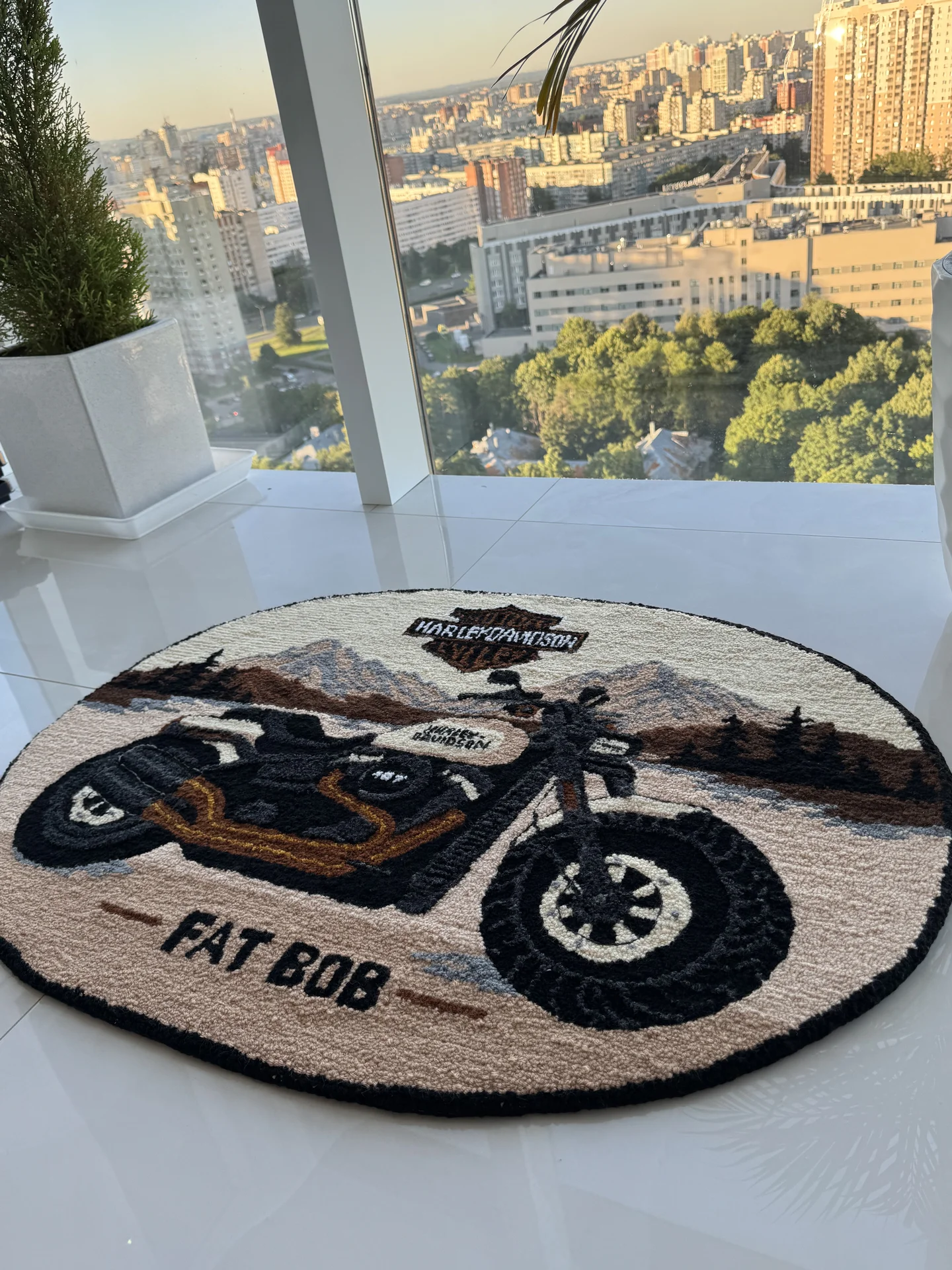 ковер Harley Davidson ручная работа - миниатюра 2