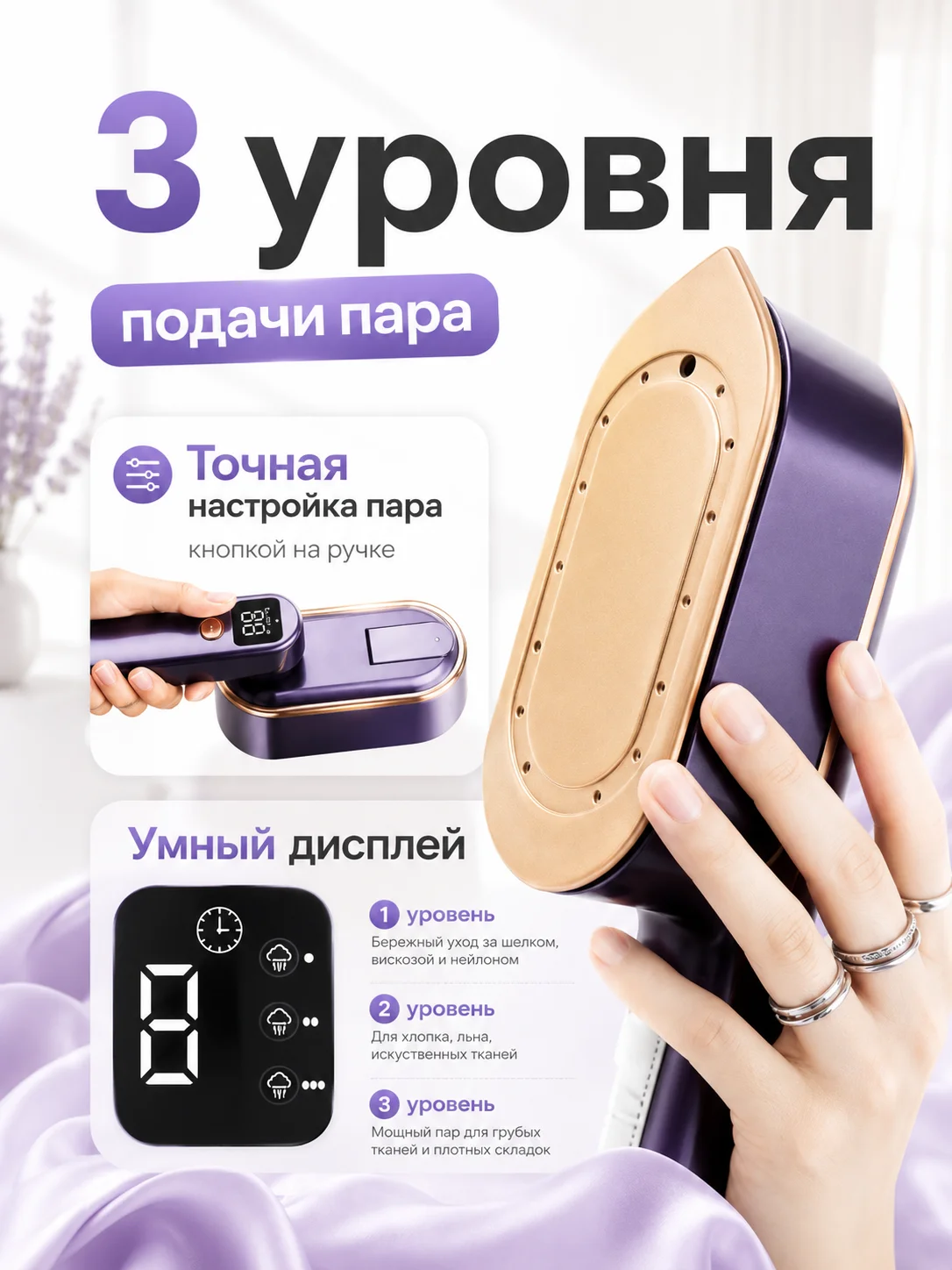 Отпариватель ручной для одежды - миниатюра 4