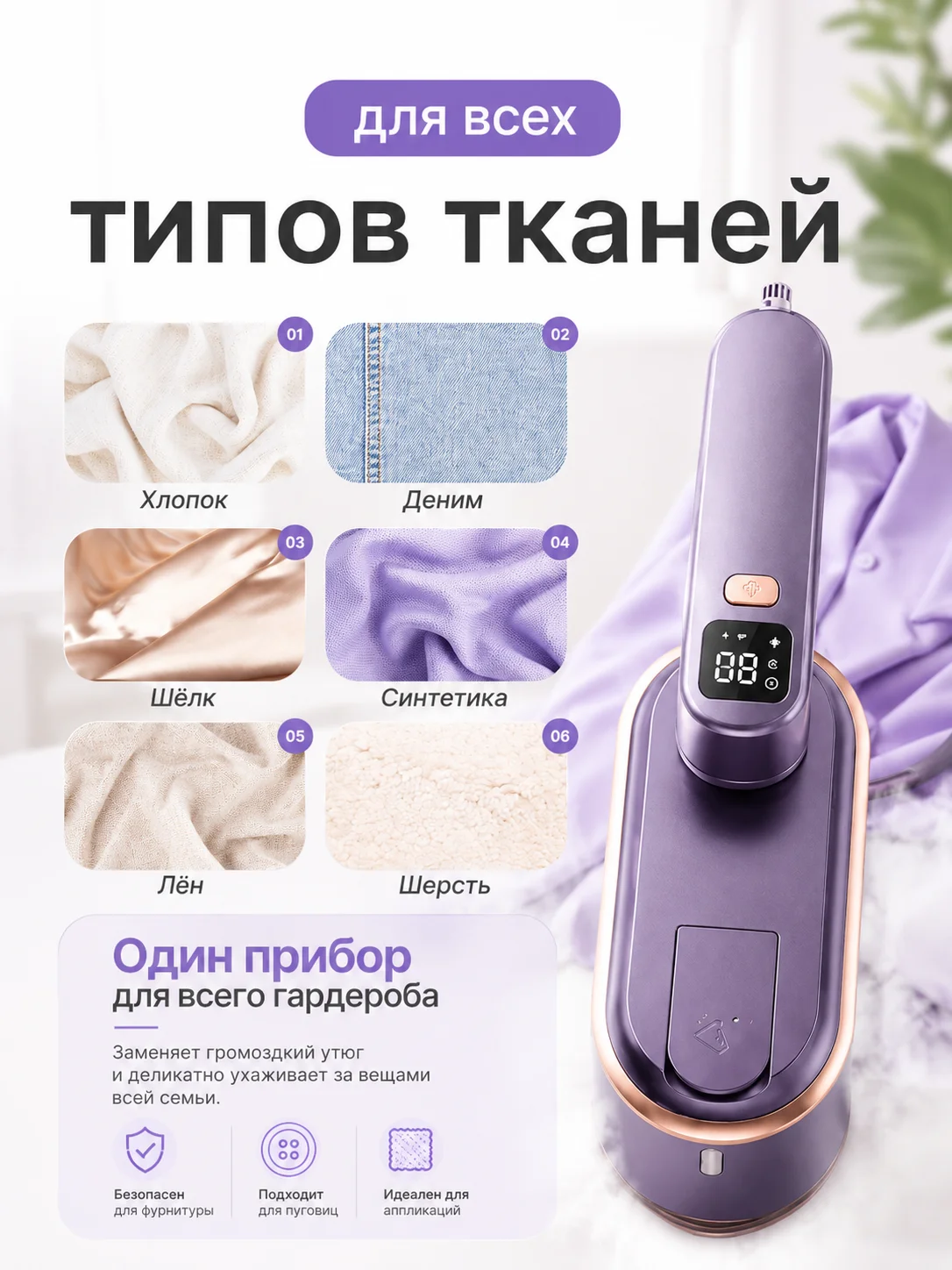 Отпариватель ручной для одежды - миниатюра 6