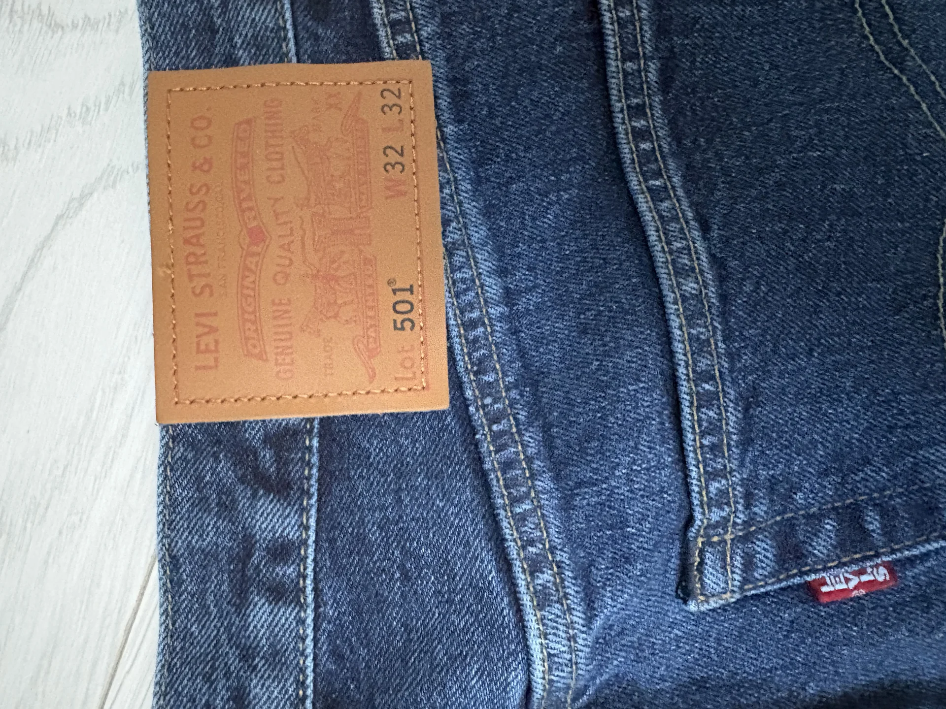 джинсы levis 501 32/32 - миниатюра 3