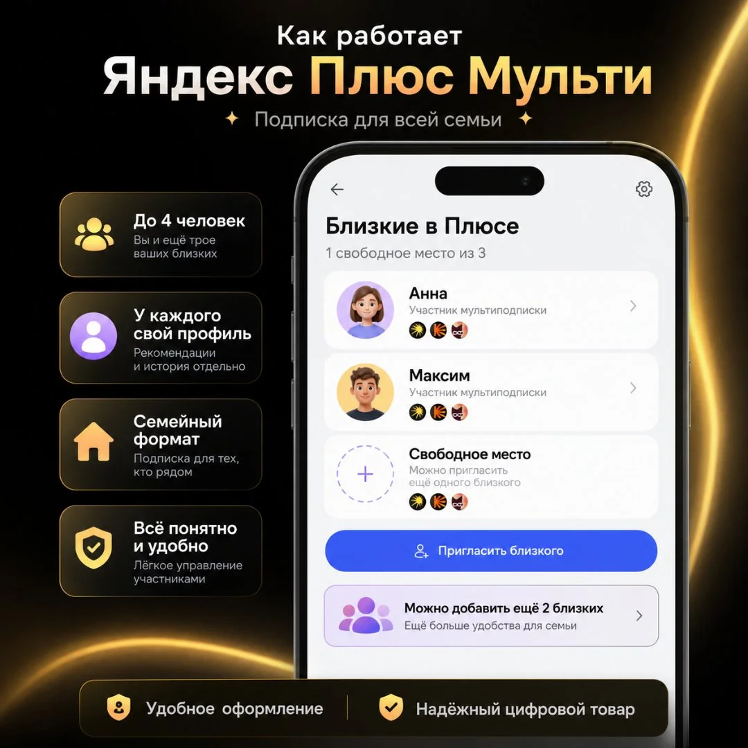 Купон Яндекс Плюс Мульти 12 месяцев - миниатюра 2