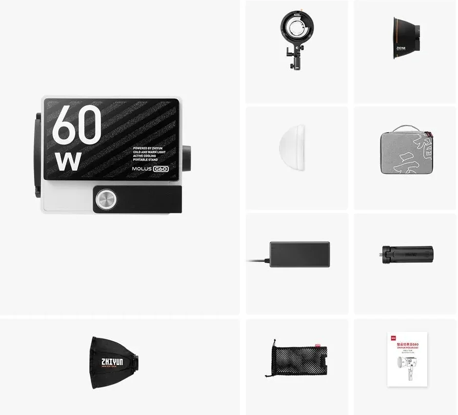 Светодиодный источник света Zhiyun molus G60 combo - миниатюра 3