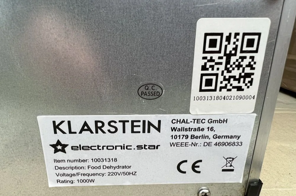 Сушилка для овощей дегидратор Klarstein 1000w - миниатюра 4