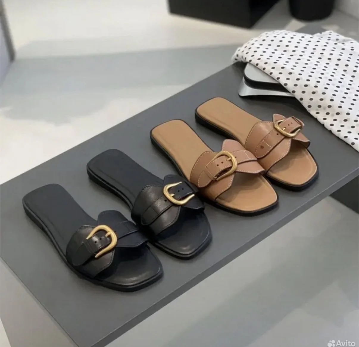 Шлепанцы-пантолеты под Зара / Zara. - миниатюра 3