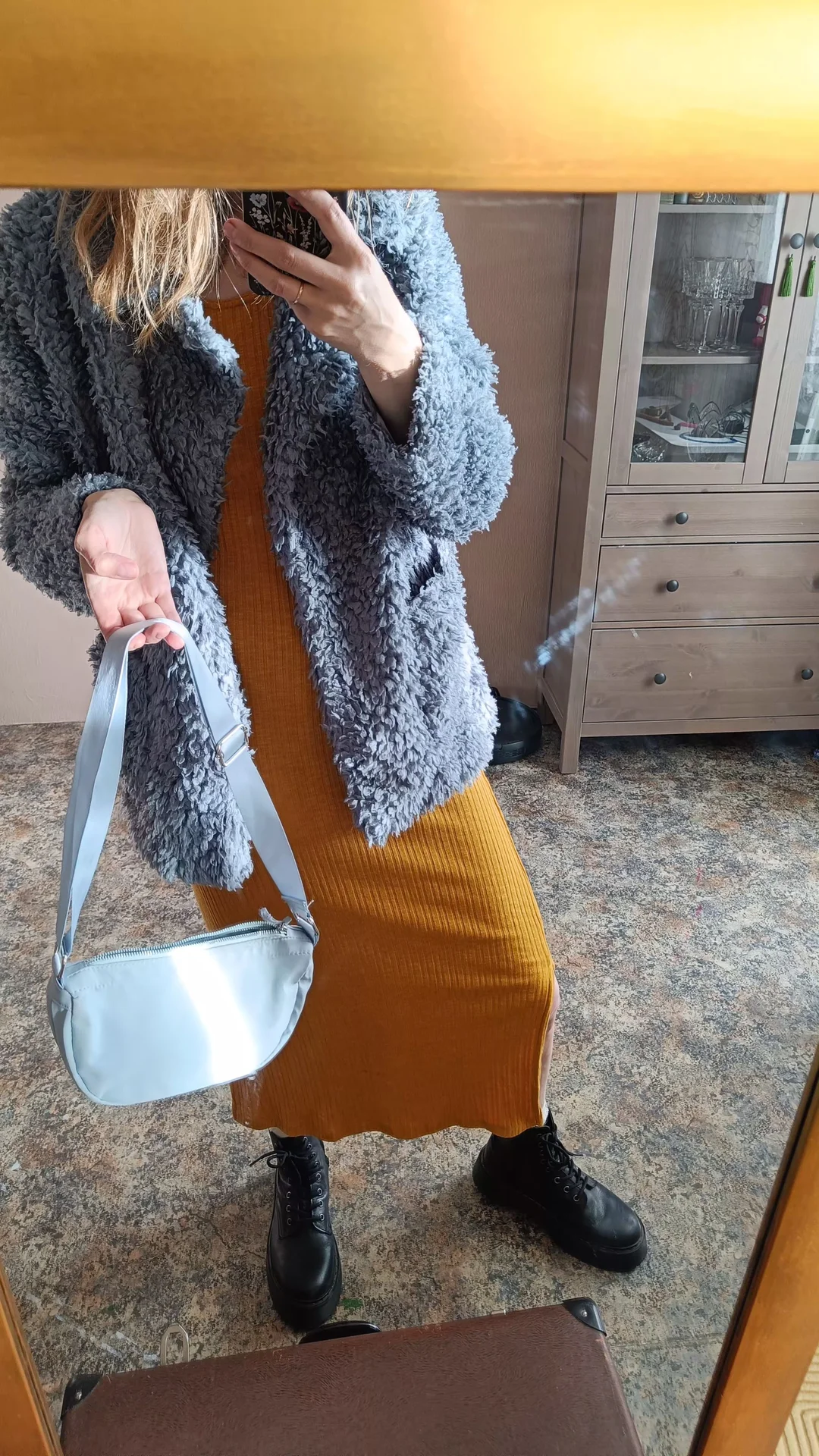 Платье лапша+ куртка барашек+СУМКА В ПОДАРОК - миниатюра 3