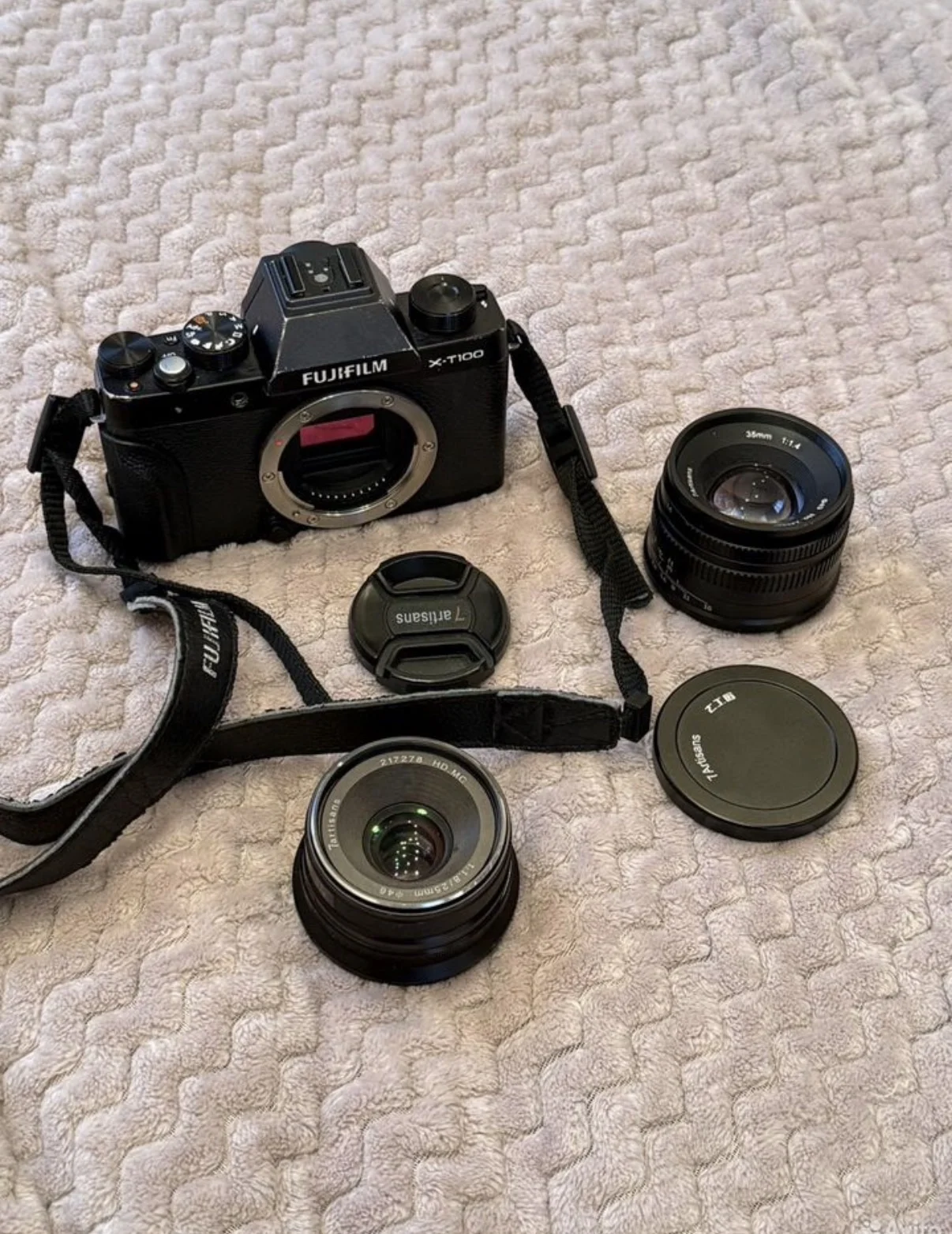 Фотоаппарат fujifilm x-t100 с объективами - миниатюра 2