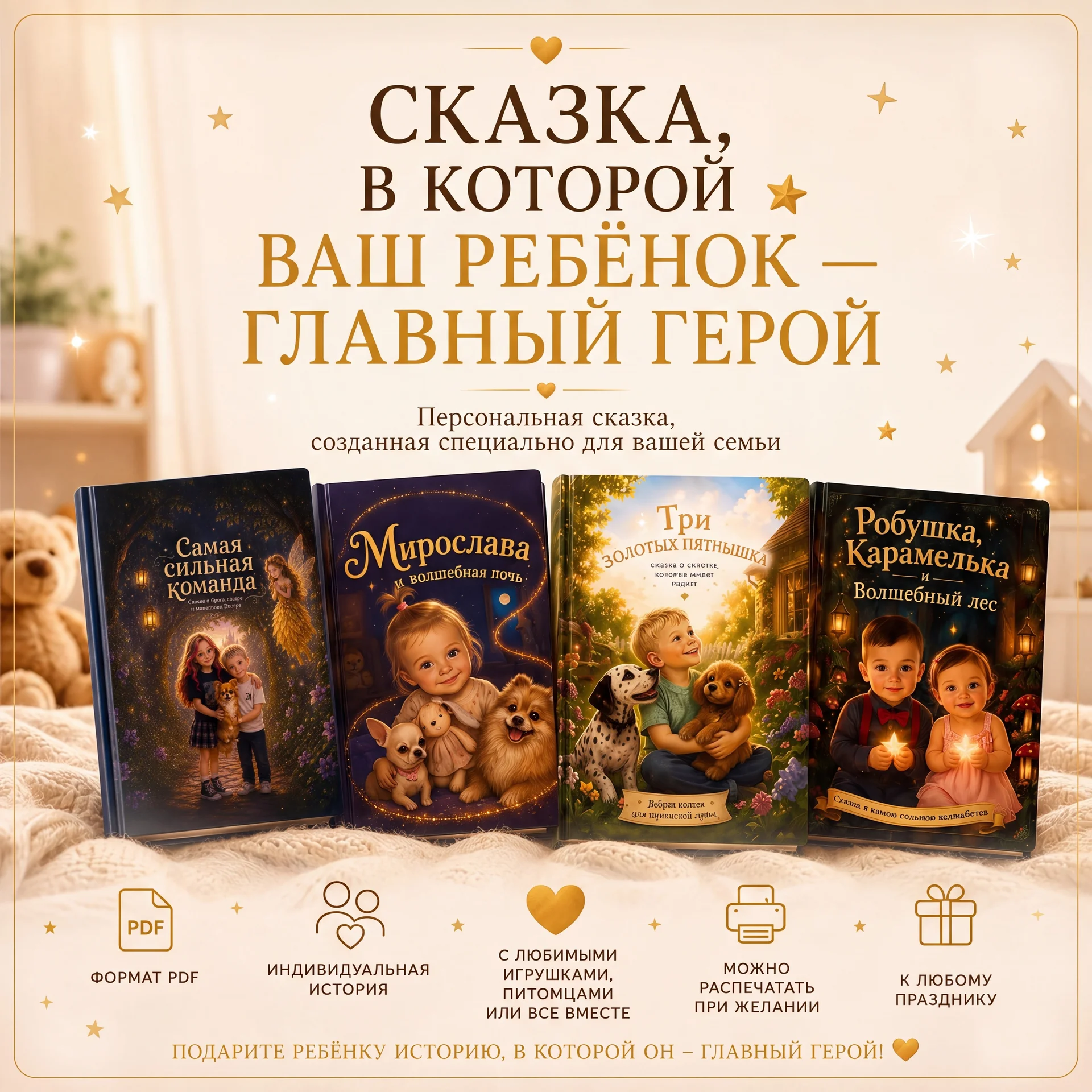 Детская сказка, где главный герой - Ваш ребёнок🧸 - изображение 1