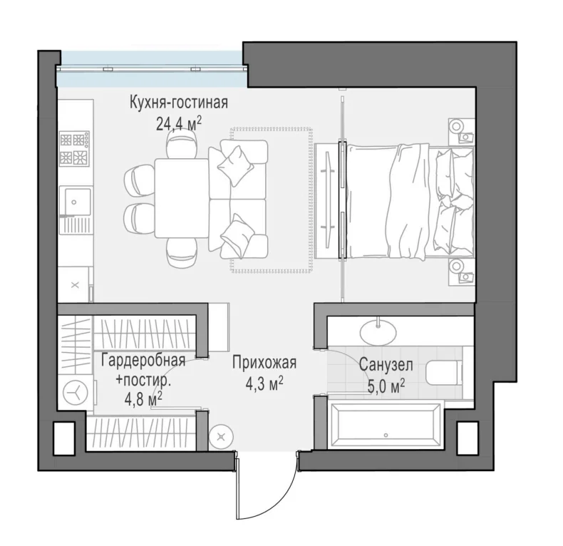 Шикарная квартира в сердце Москвы - миниатюра 3
