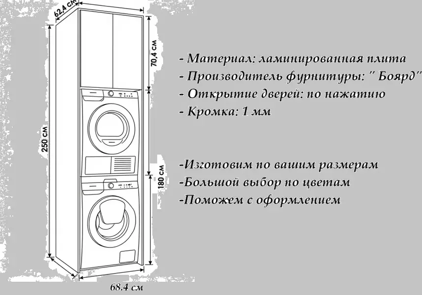 Шкаф в ванную без предоплаты - миниатюра 5