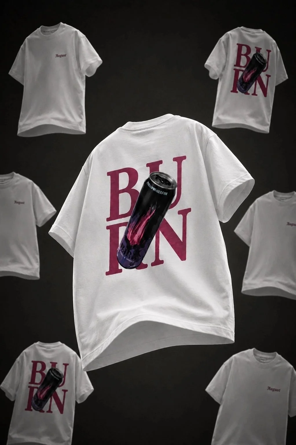 Белая футболка BURN August, 180г/м² - изображение 1