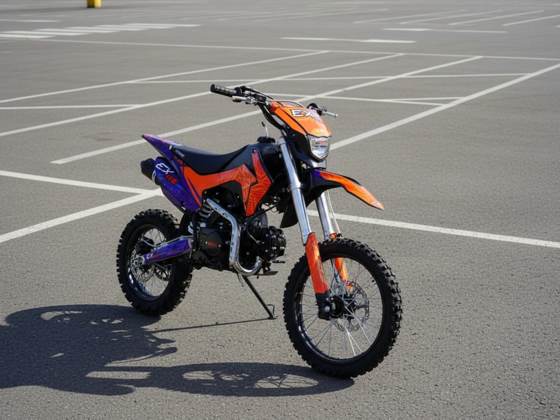 Мотоцикл питбайк BSE EX Blue Orange Ant - изображение 1