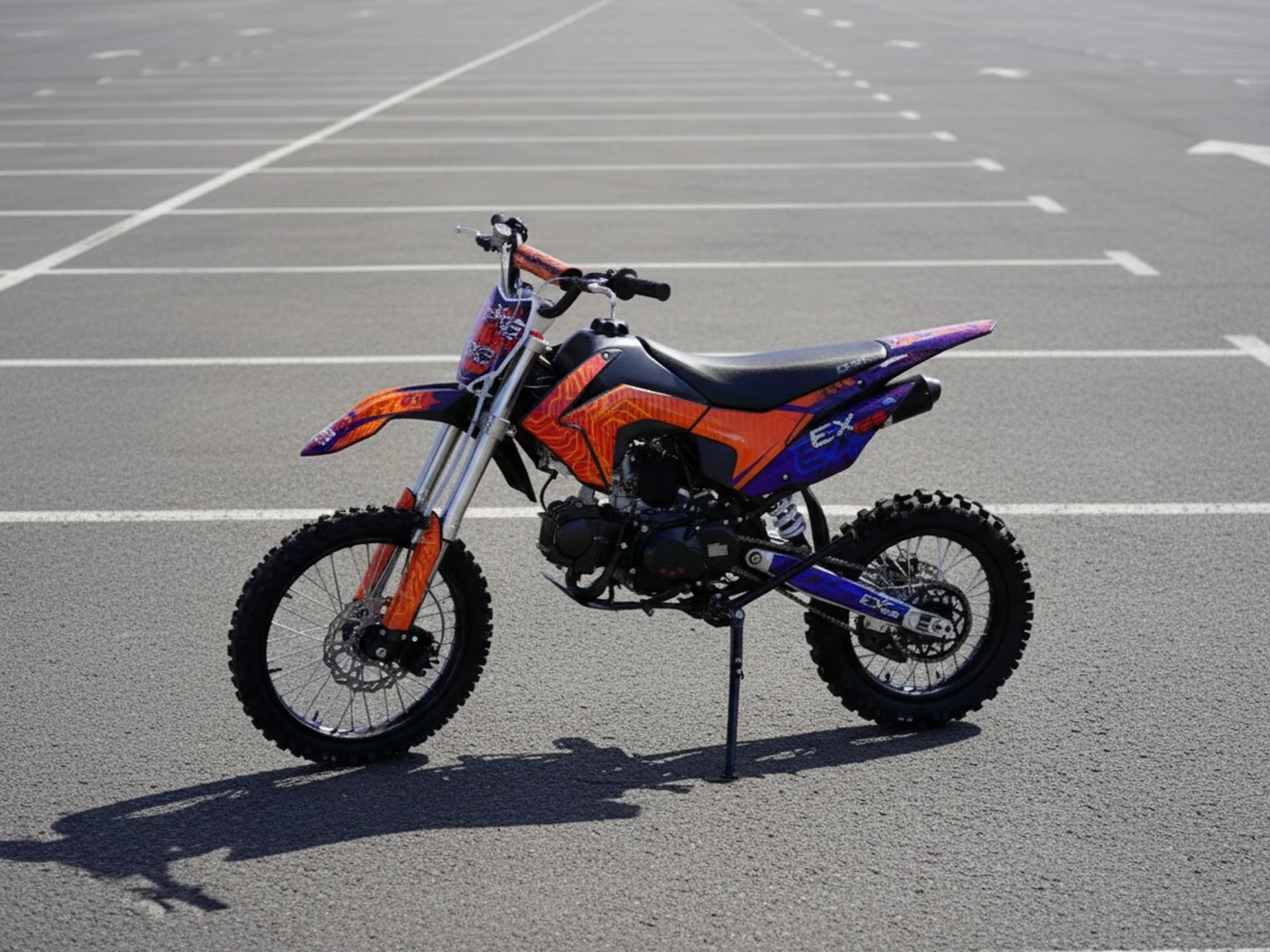 Мотоцикл питбайк BSE EX Blue Orange Ant - миниатюра 2