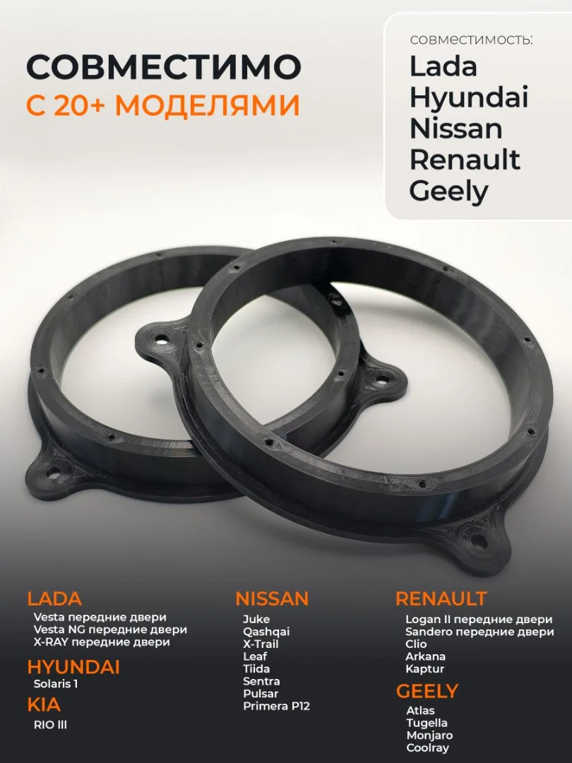 Проставки динамиков LADA, Geely, Nissan, Renault - миниатюра 2