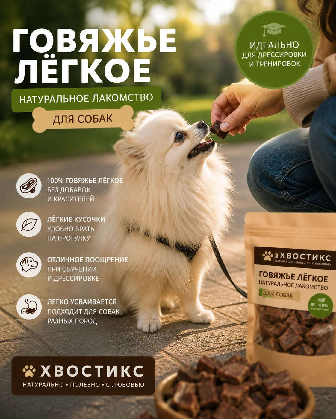 Лёгкое говяжье сушёное для собак - миниатюра 4