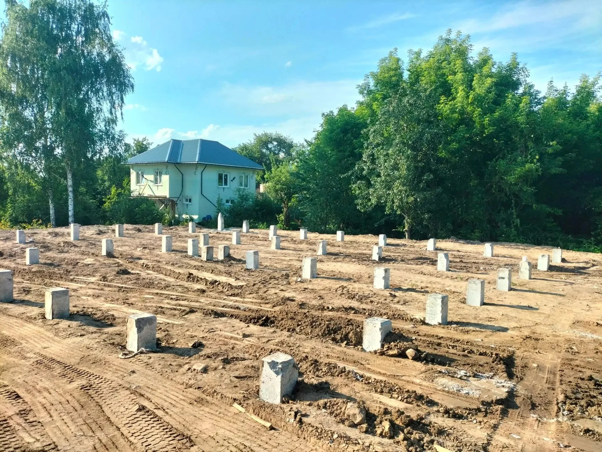 Установка свай / ЖБ сваи / Фундамент на сваях / Смоленск