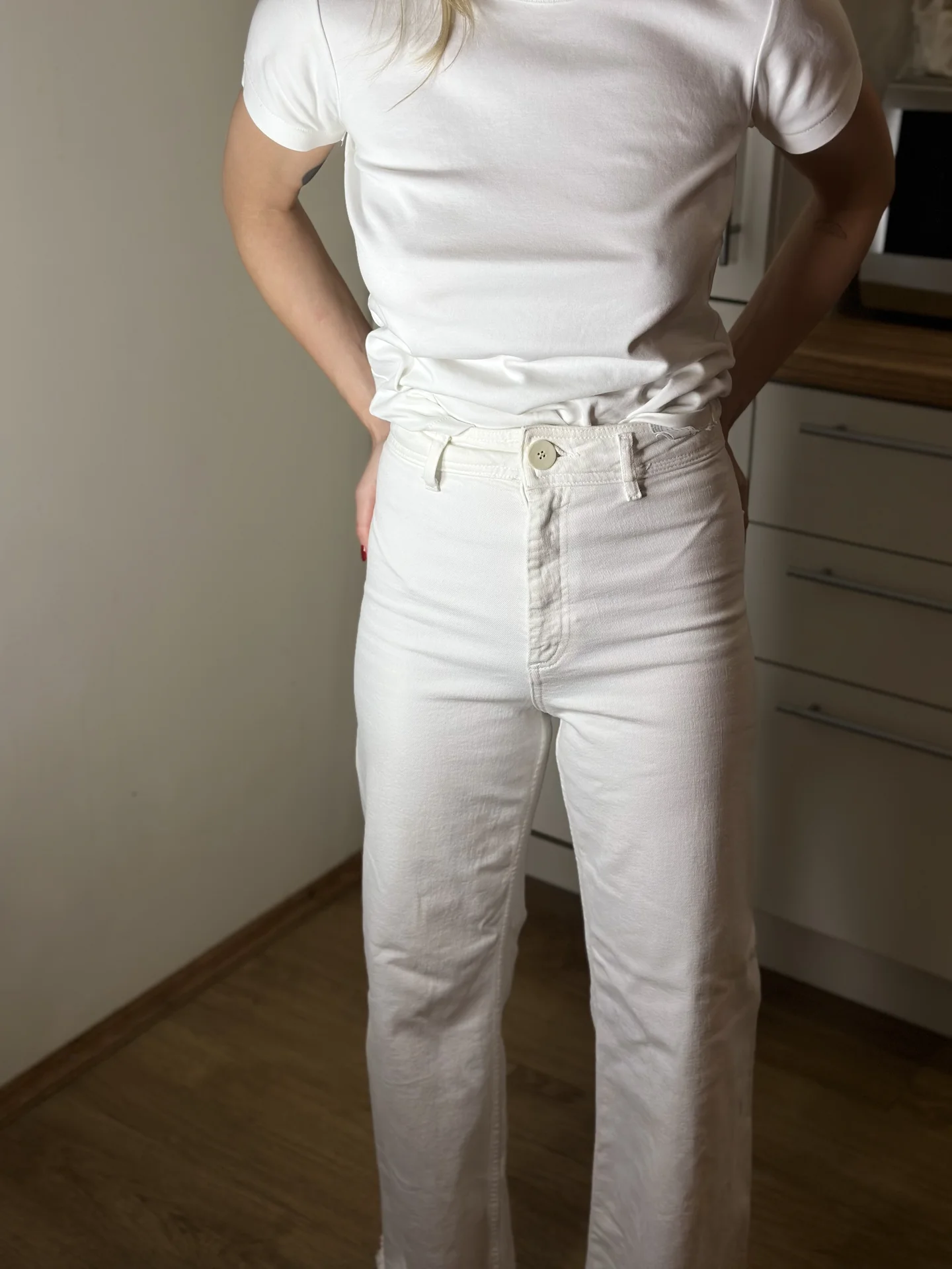 Джинсы белые zara - миниатюра 2