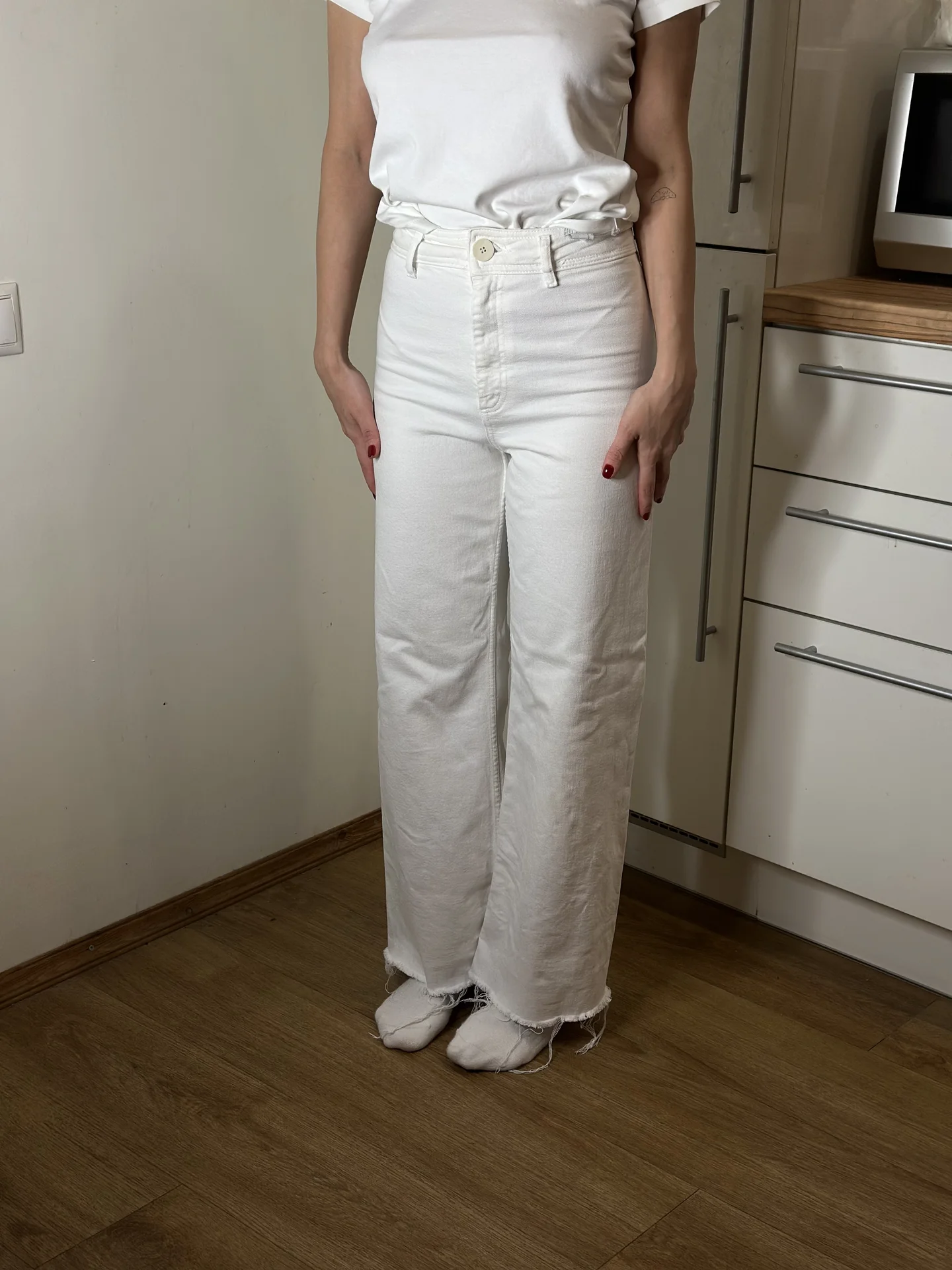 Джинсы белые zara - миниатюра 3