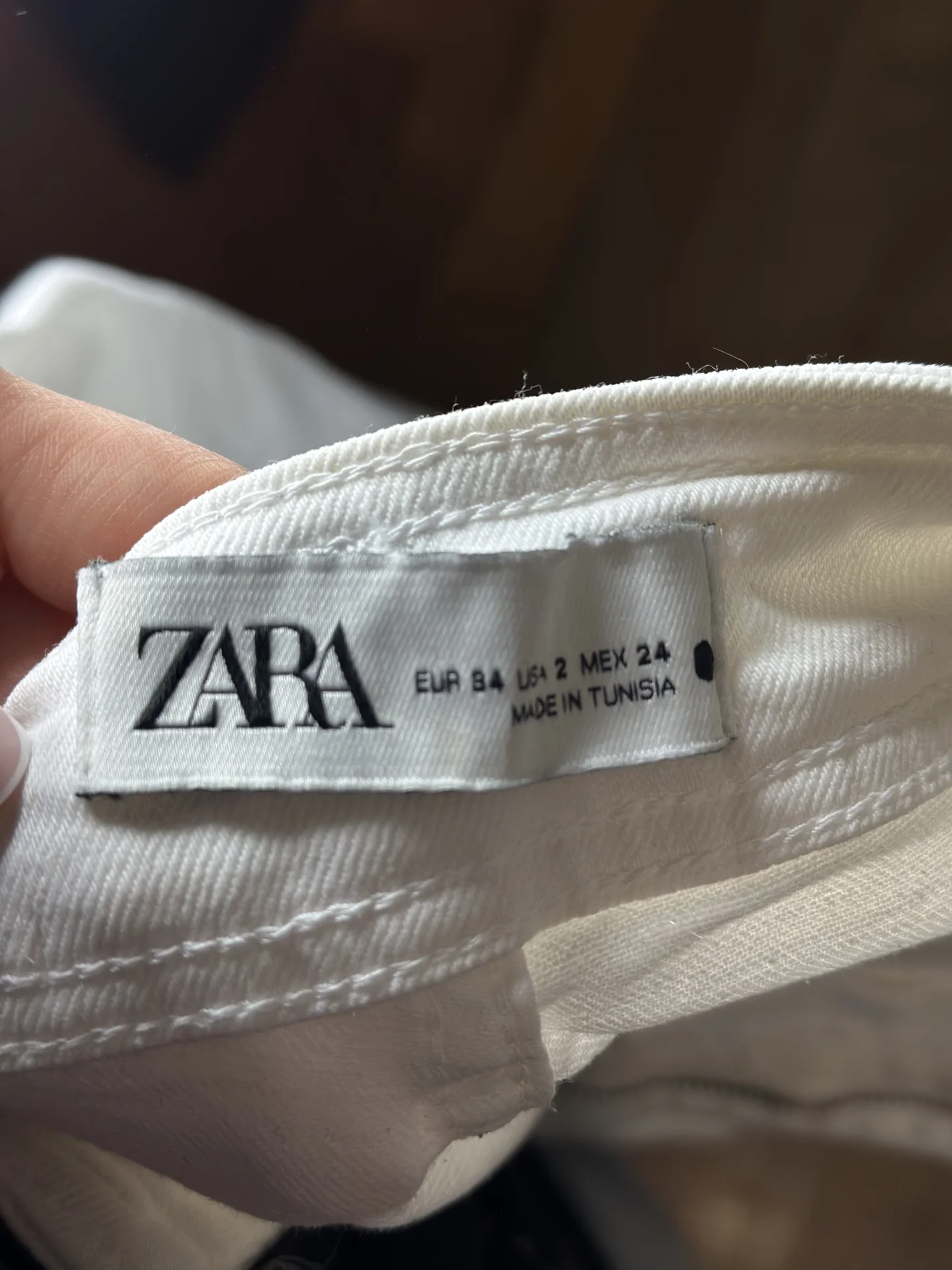 Джинсы белые zara - миниатюра 4