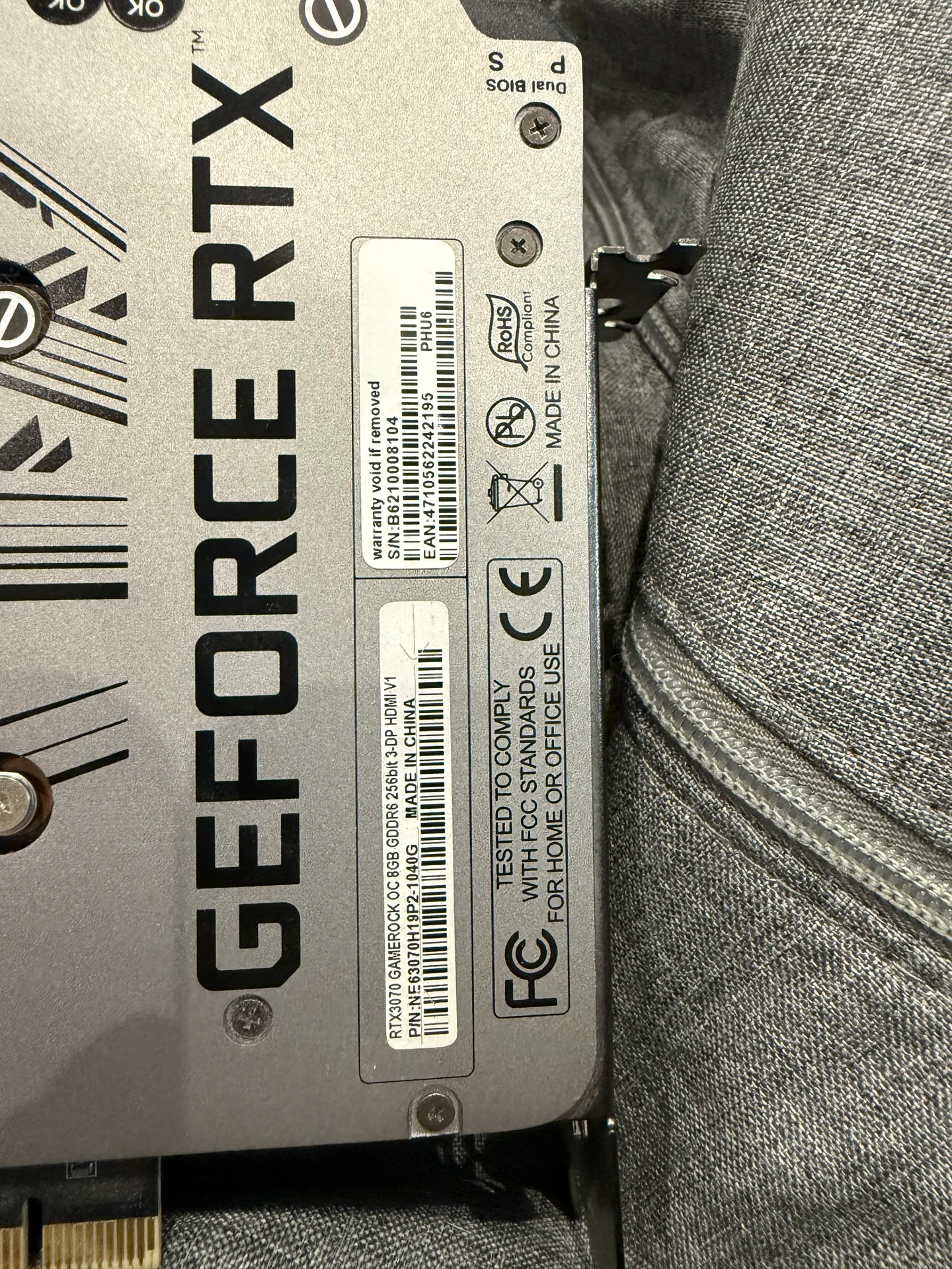 RTX 3070 GameRock OC 8GB - миниатюра 4