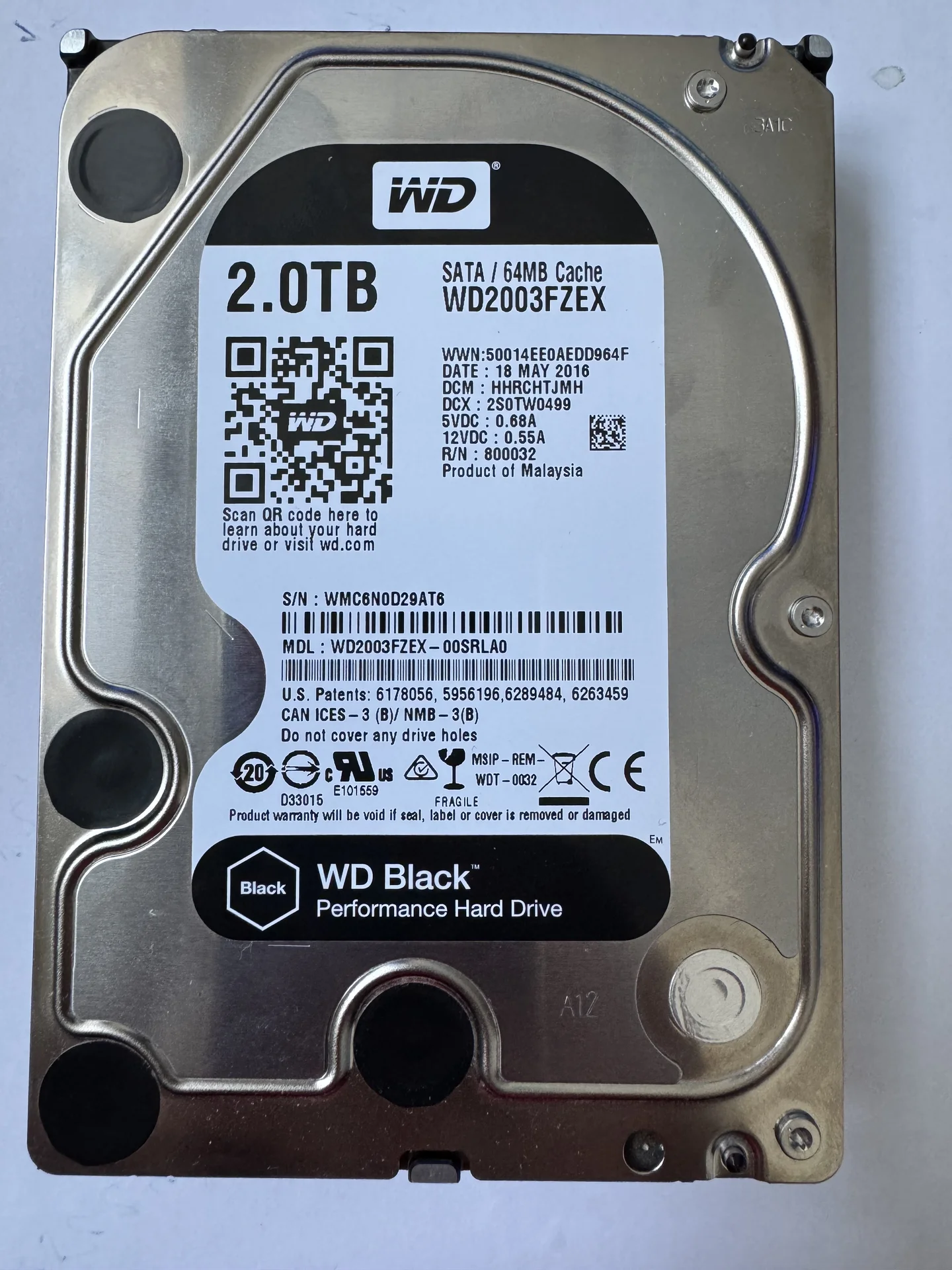 Жесткий диск WD Black 2 Tb - изображение 1