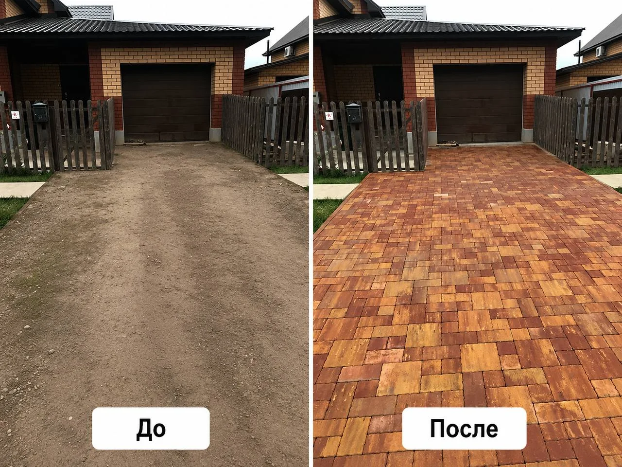 Укладка тротуарной плитки (брусчатки) под ключ - миниатюра 8