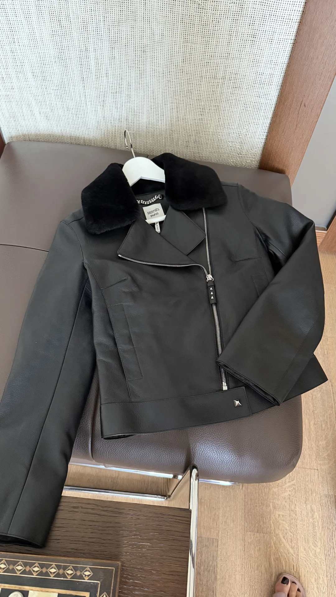 утепленная кожаная куртка HERMES оригинал новая 36 - миниатюра 7