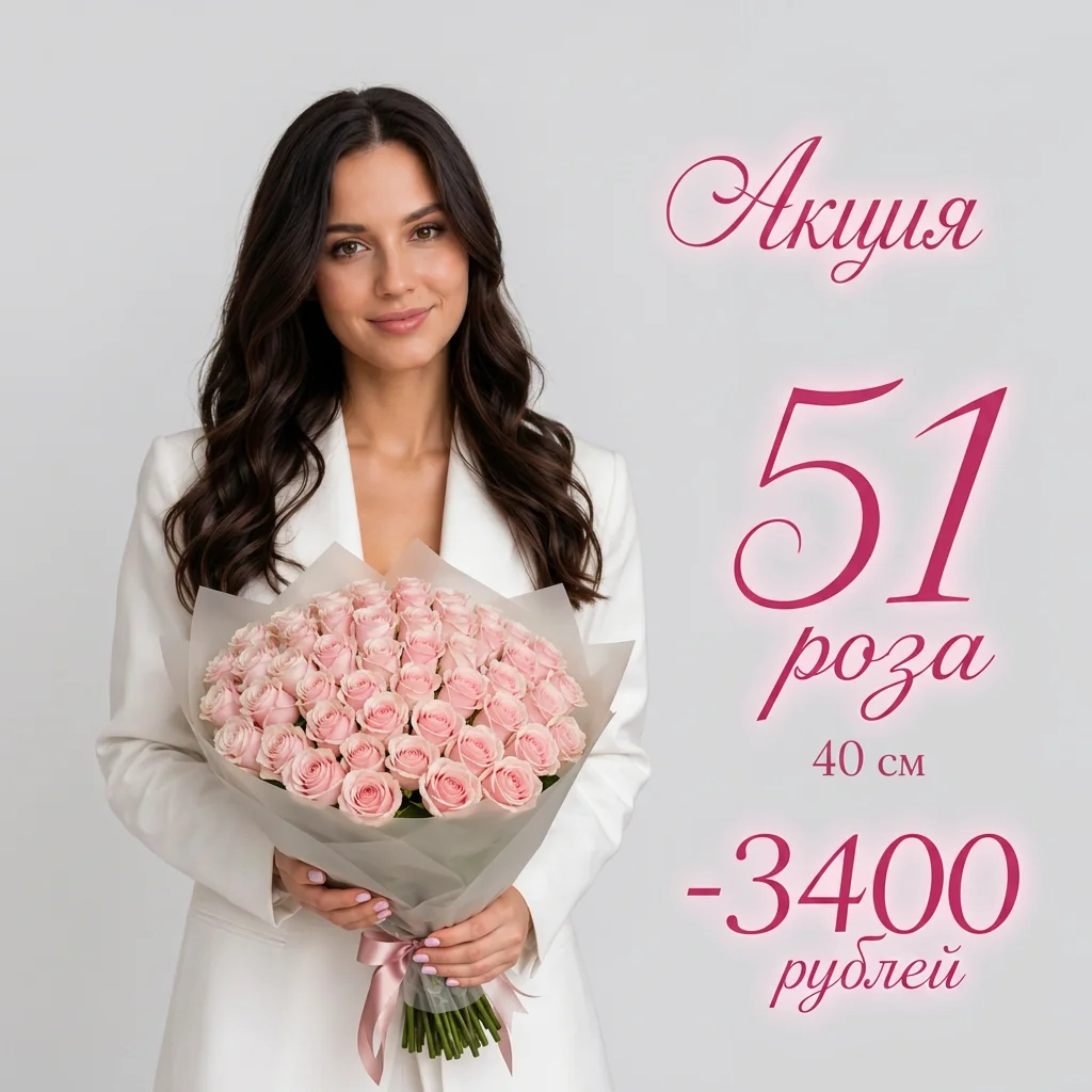 Букет из 51 розы - изображение 1