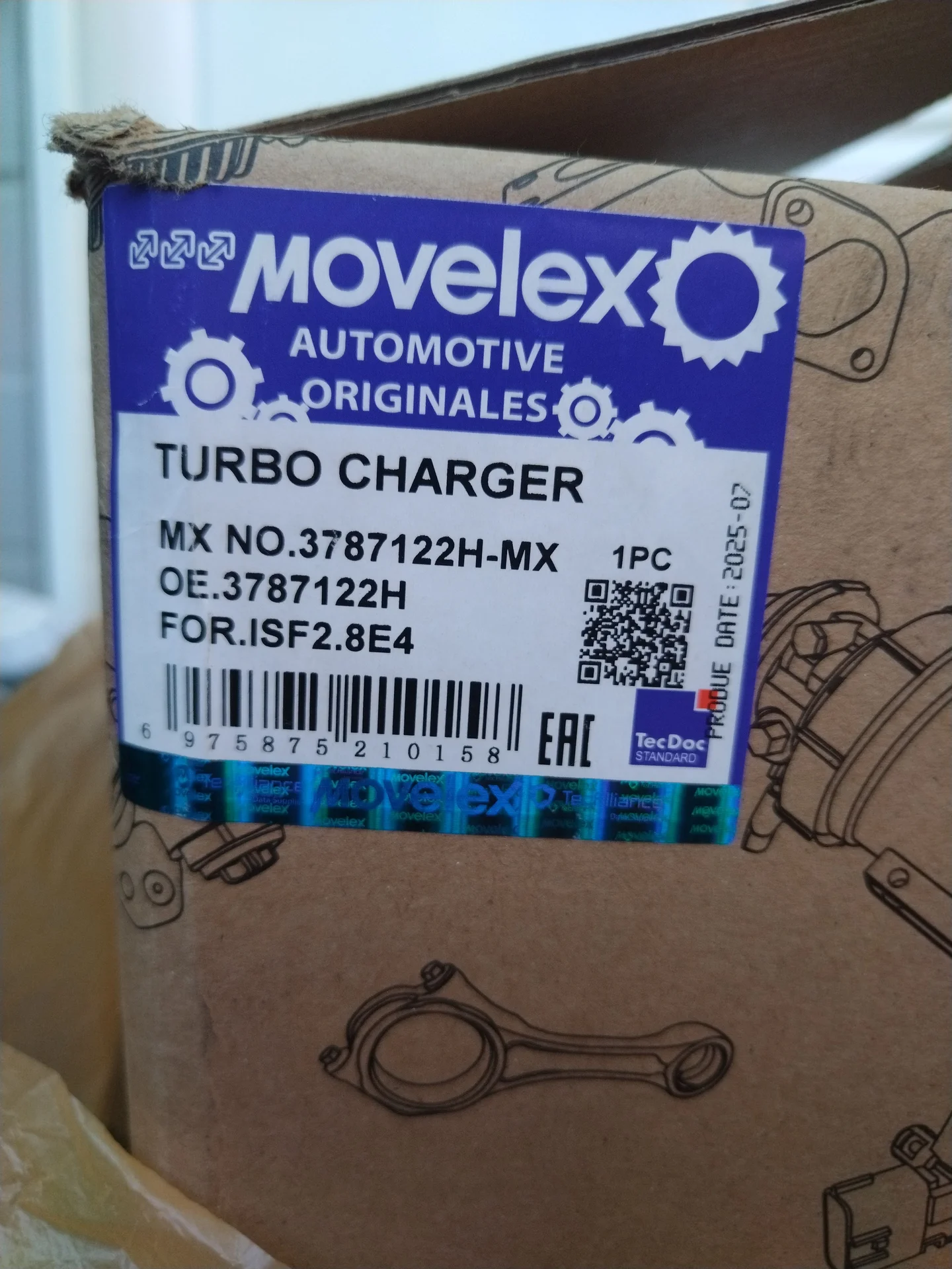 Турбокомпрессор Газель Cummins 2.8 3787122H-MX - миниатюра 5