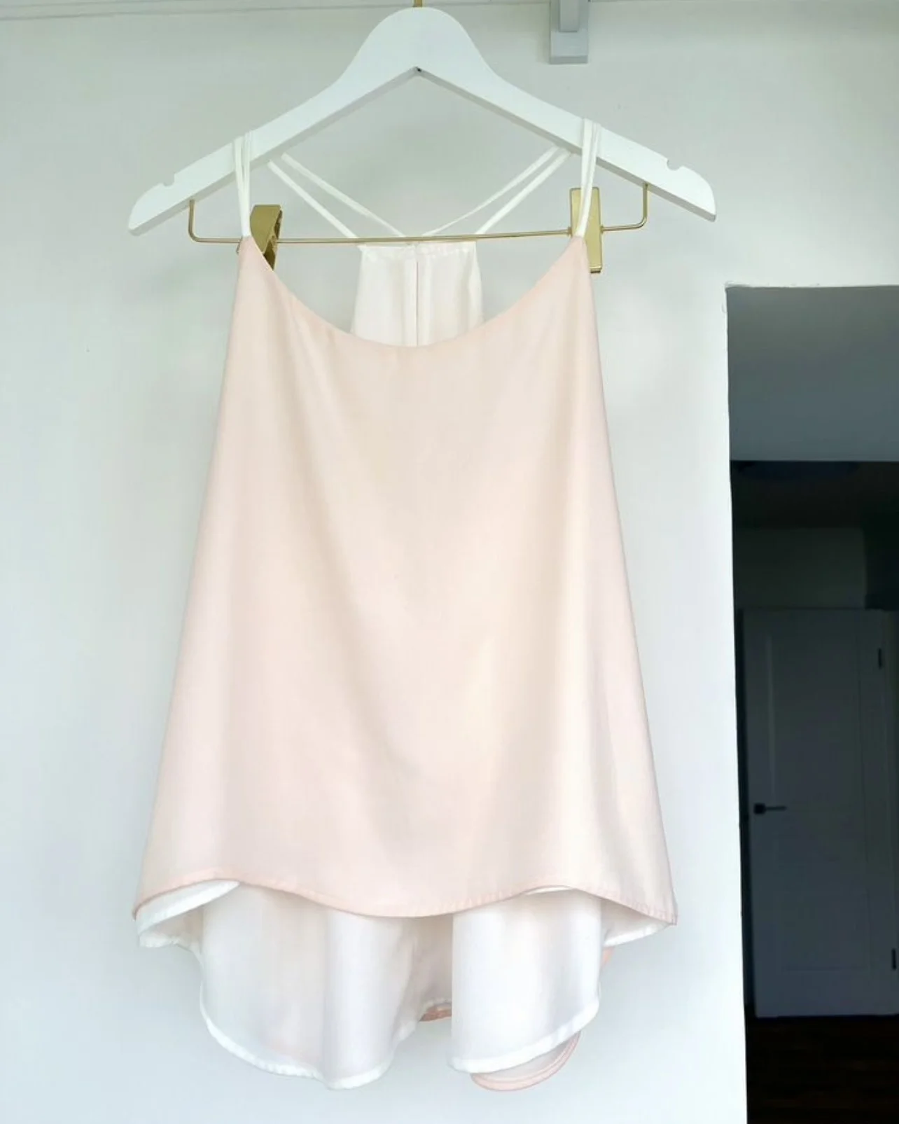 Топ двухсторонний H&M белый/персиковый - миниатюра 2