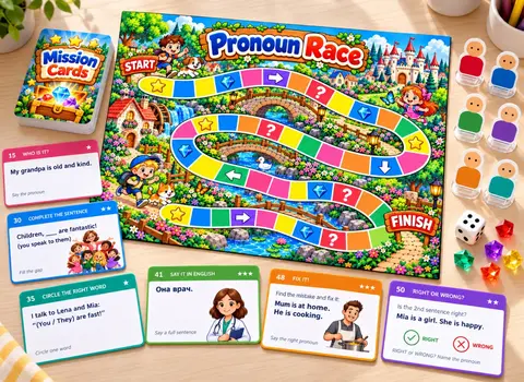 Игра на английском: Pronoun Race