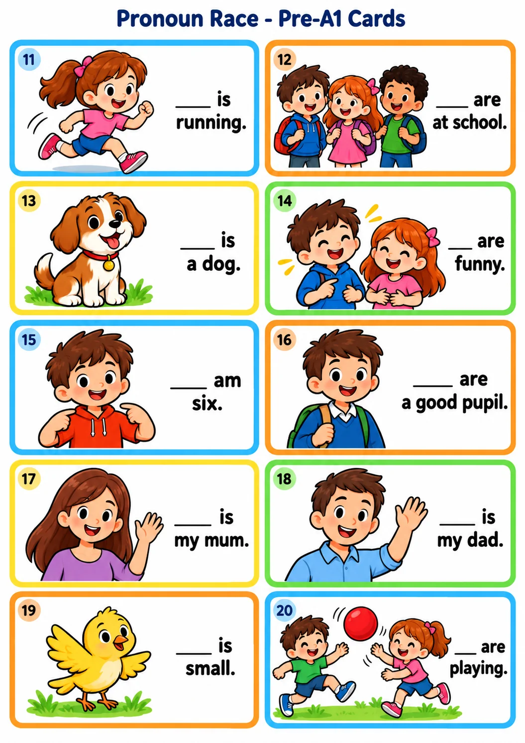 Игра на английском: Pronoun Race - миниатюра 2