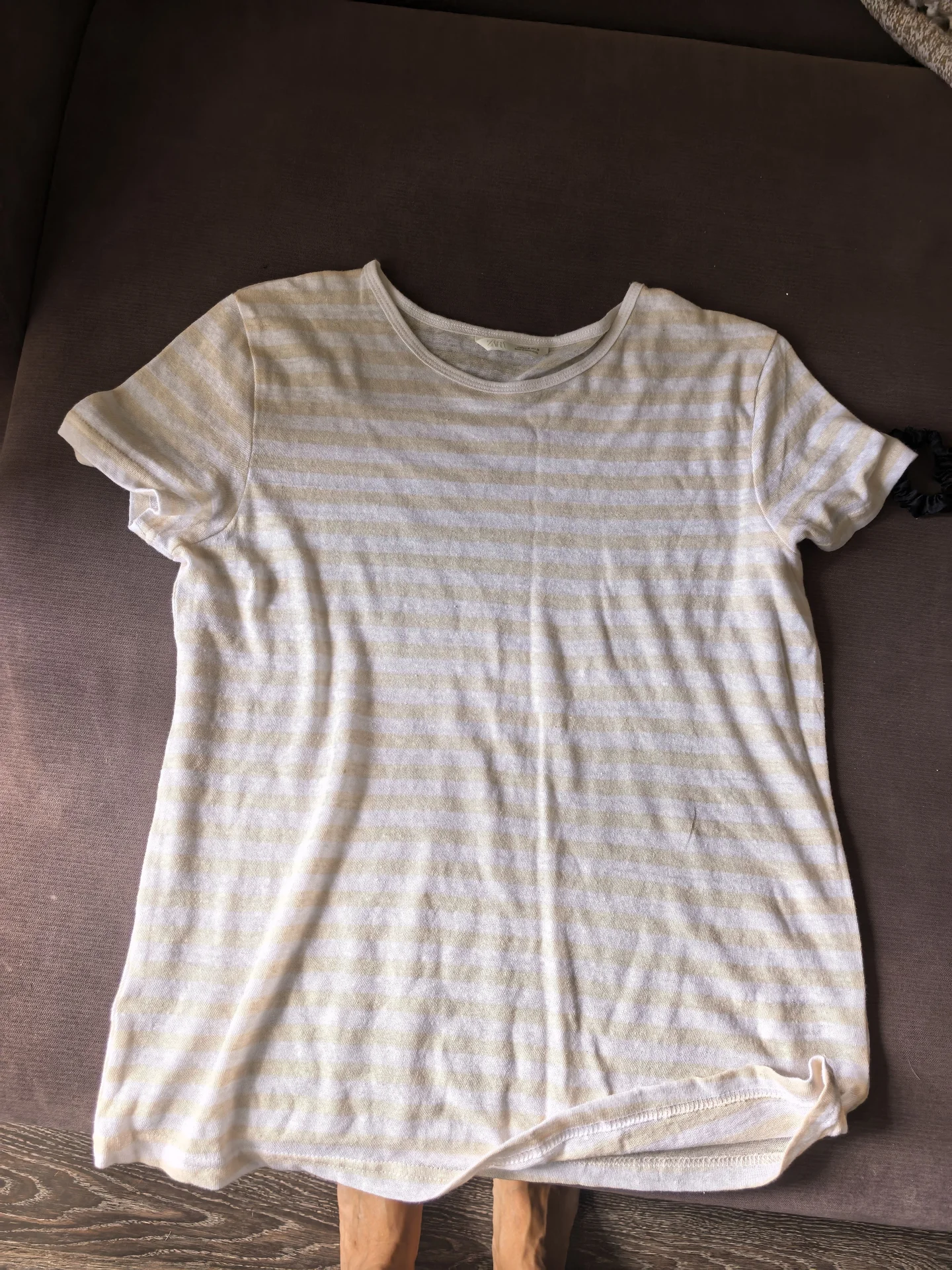 футболка женская льняная Zara - миниатюра 7