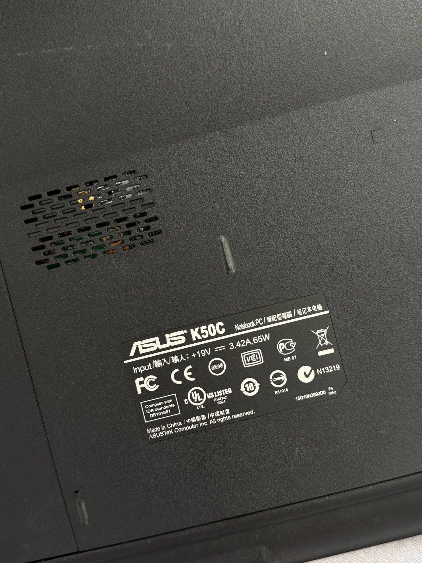 Ноутбук ASUS K50C, рабочий - миниатюра 3