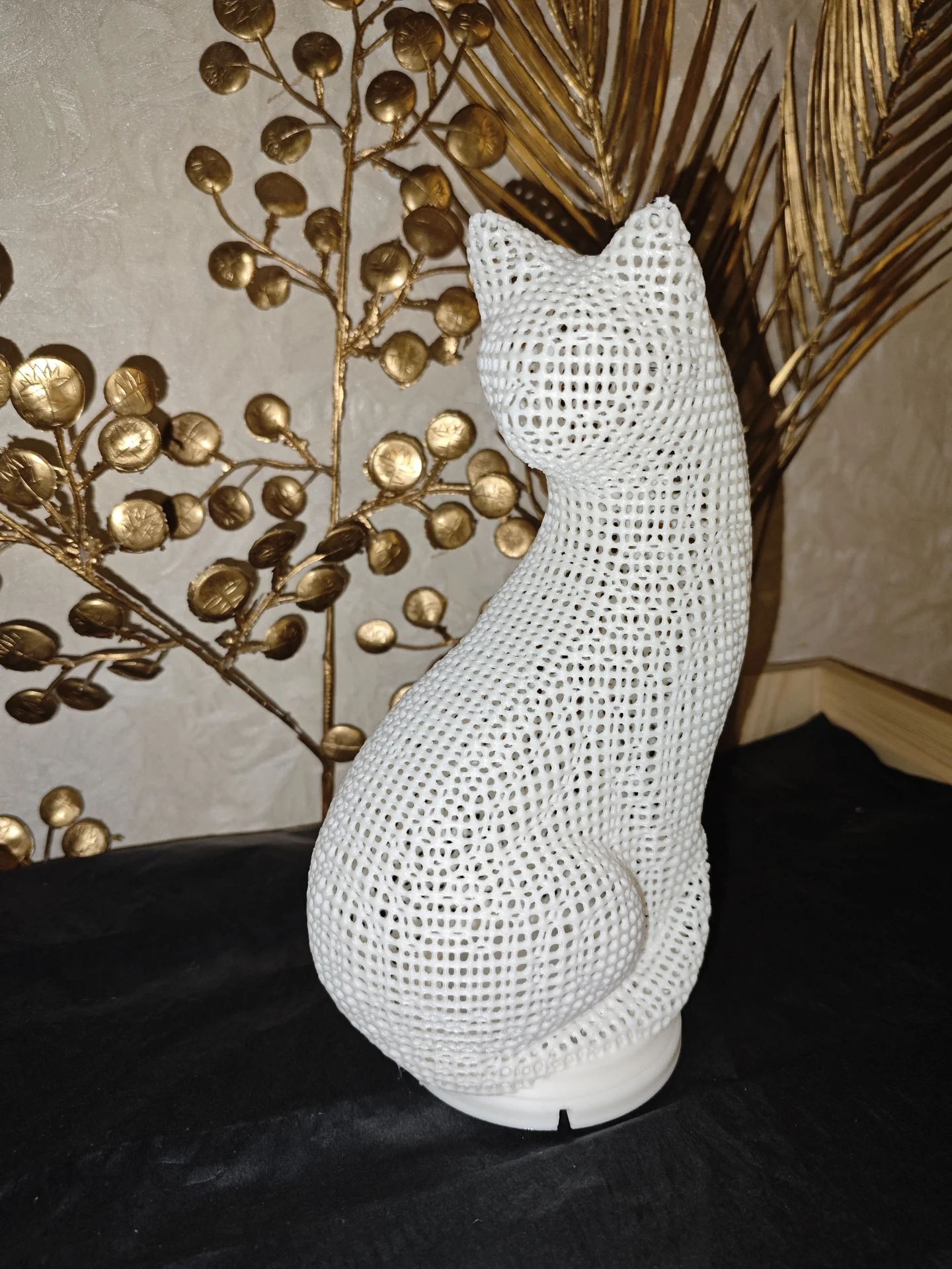 Ночник кошка из  Pla пластика белая - миниатюра 4